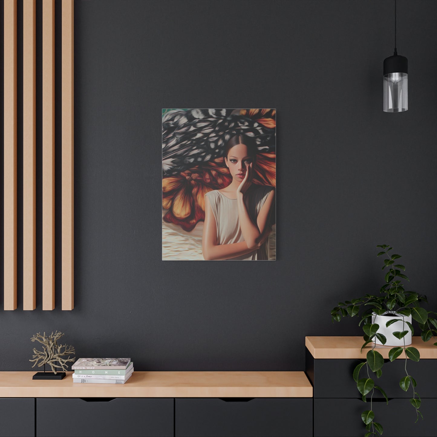 Abstract Butterfly Portrait Contemporary Wall Art & Canvas Print