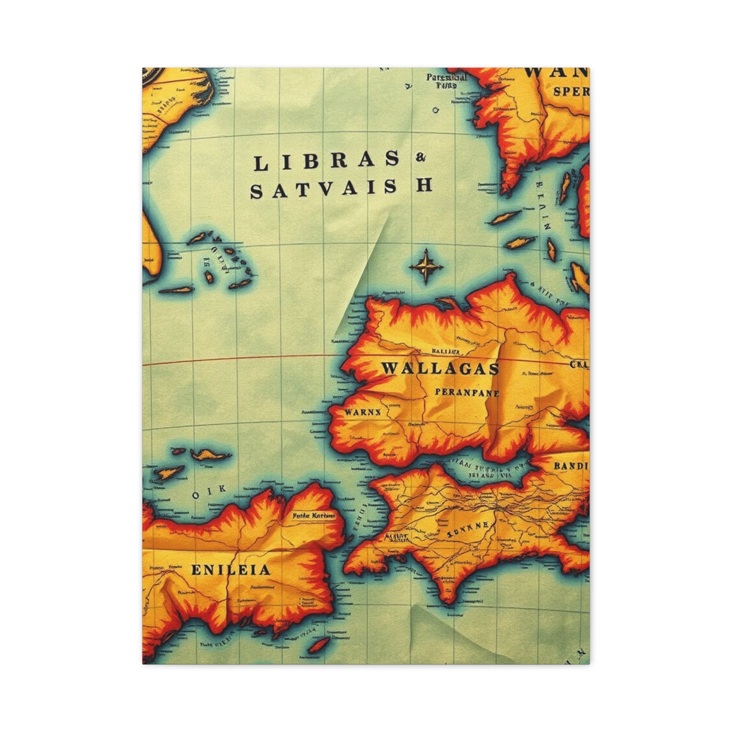 Antique Maps Art Refined Canvas Wall Art & Canvas Print