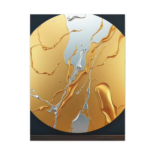 Supreme Gold & Silver Canvas Art Collection Wall Art & Canvas Print