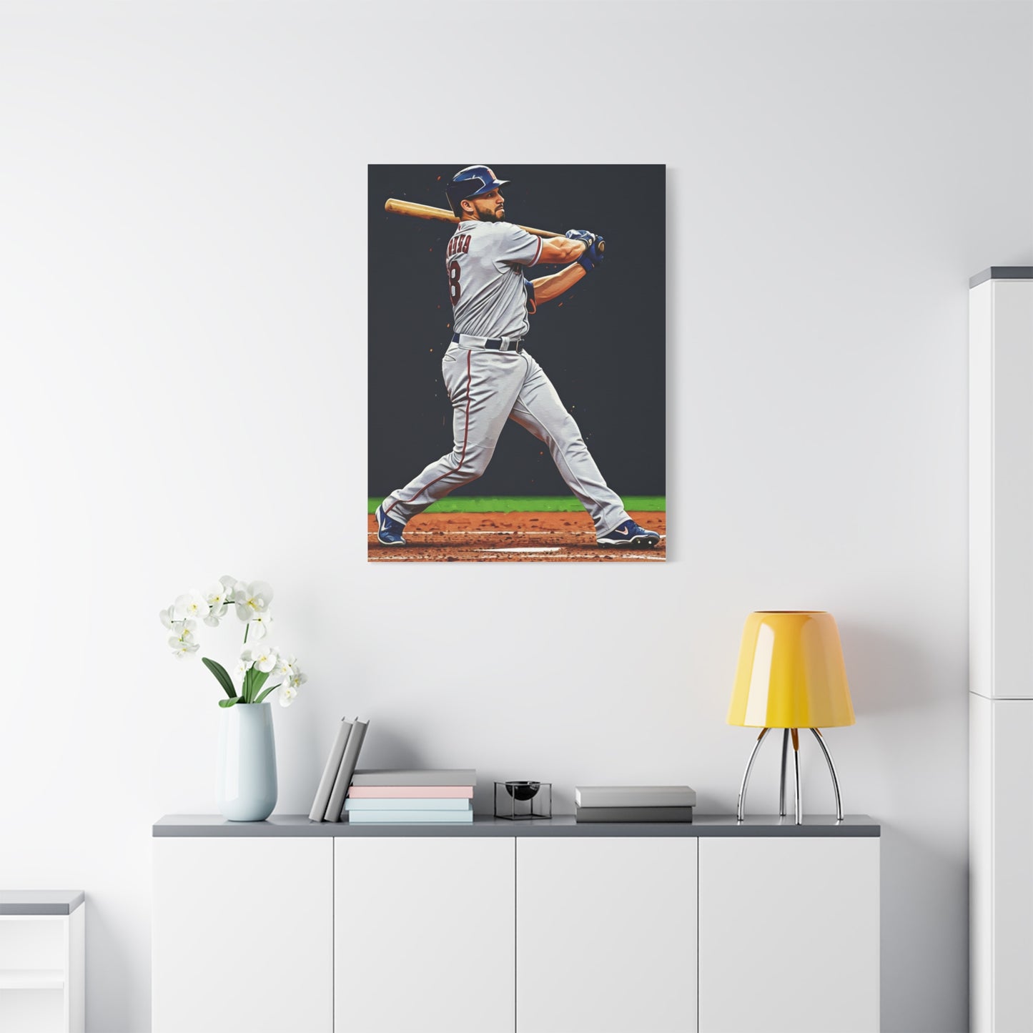 Classic Baseball Batting Stance Wall Art & Canvas Prints