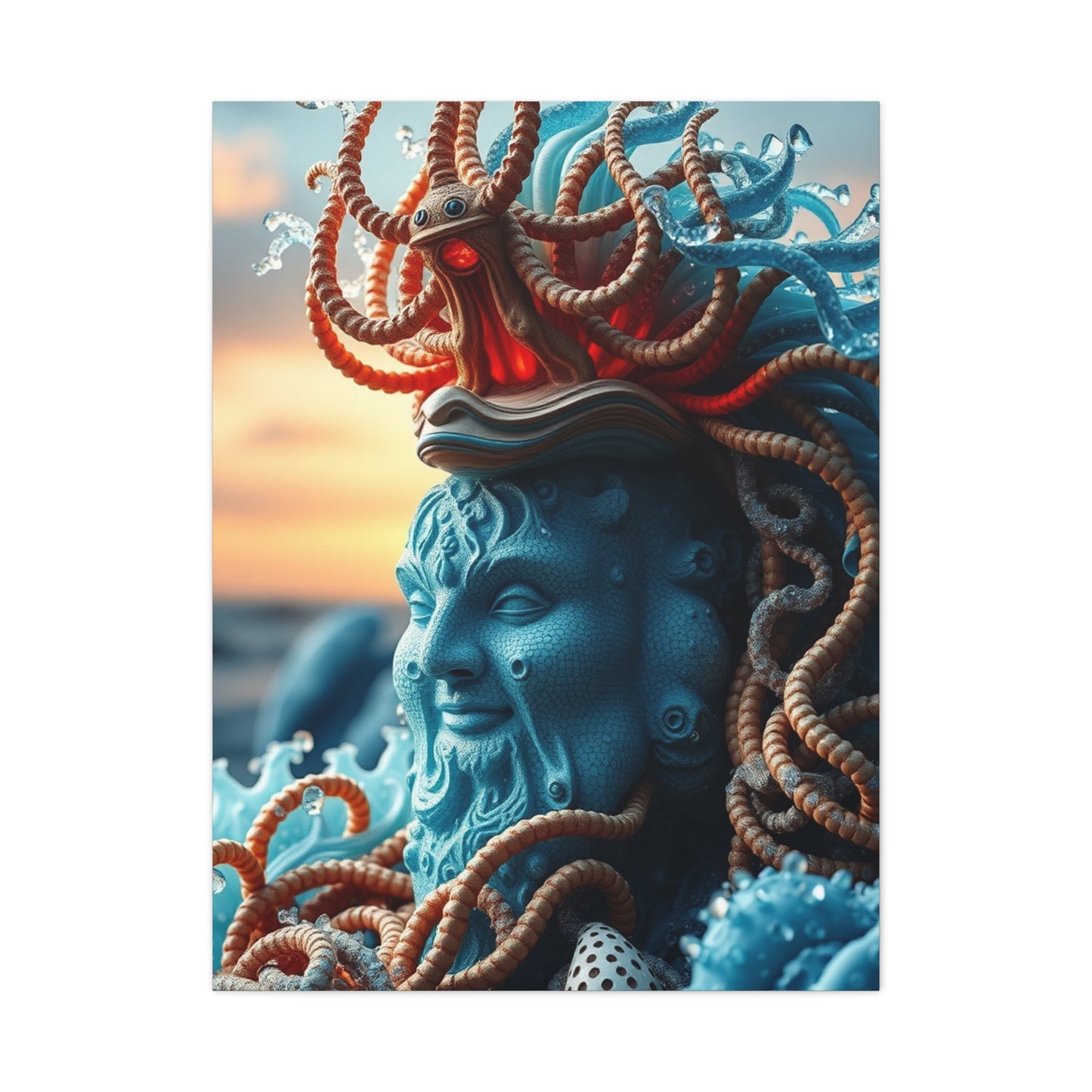Aquatic Elegance Portrait Wall Art & Canvas Print