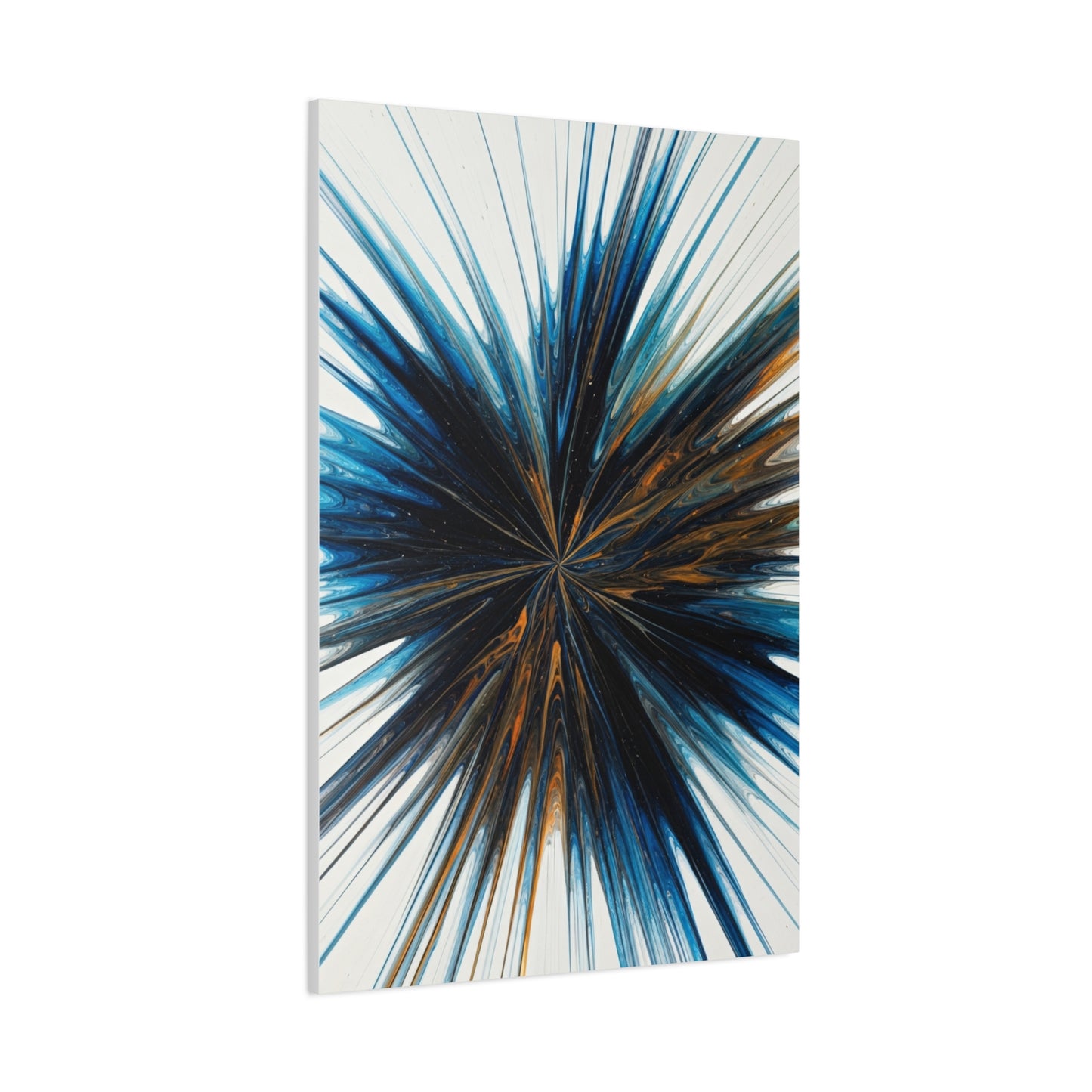 Deep Blue Starburst Abstract Wall Art & Canvas Prints