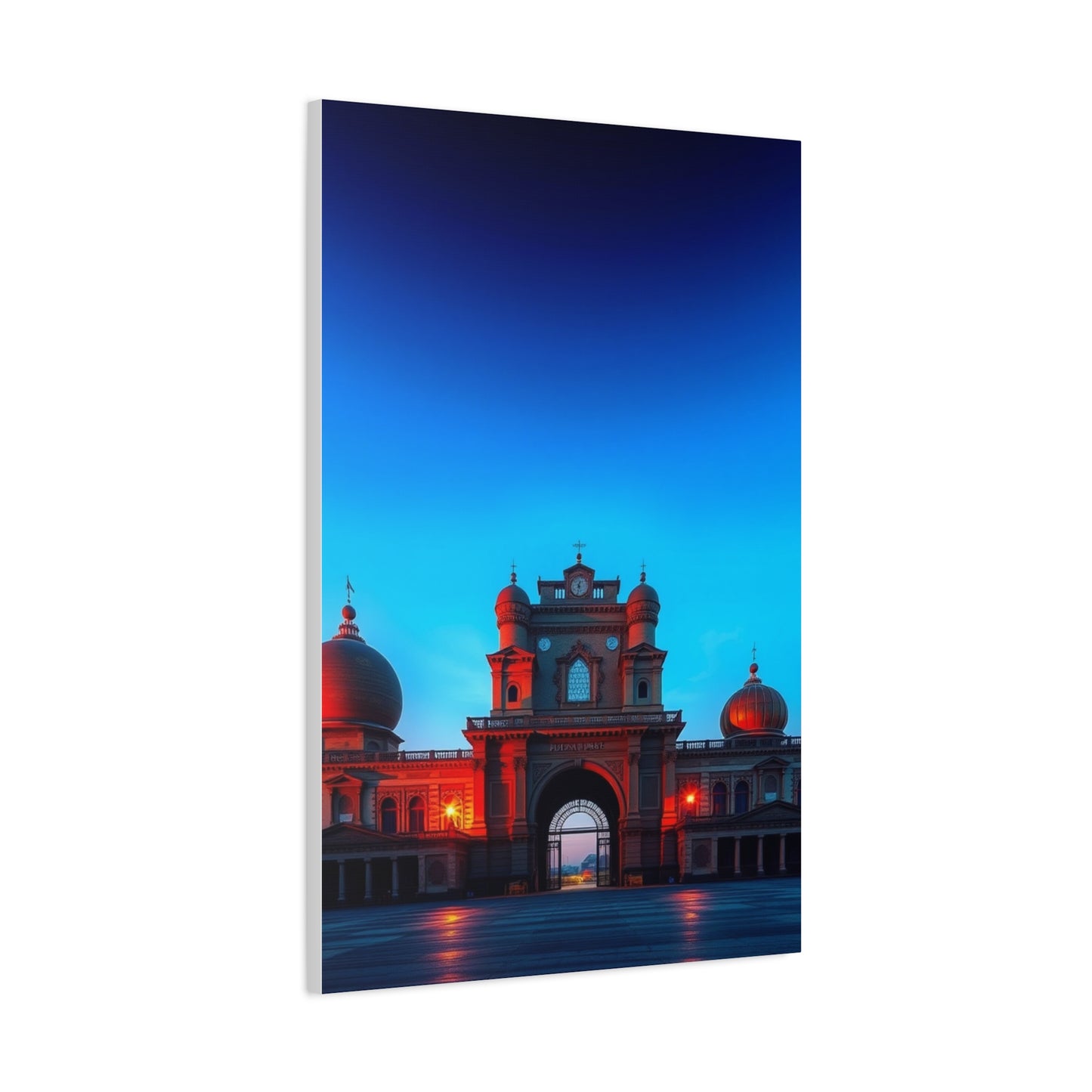 Regal Blue and Clay Fusion Wall Art & Canvas Print