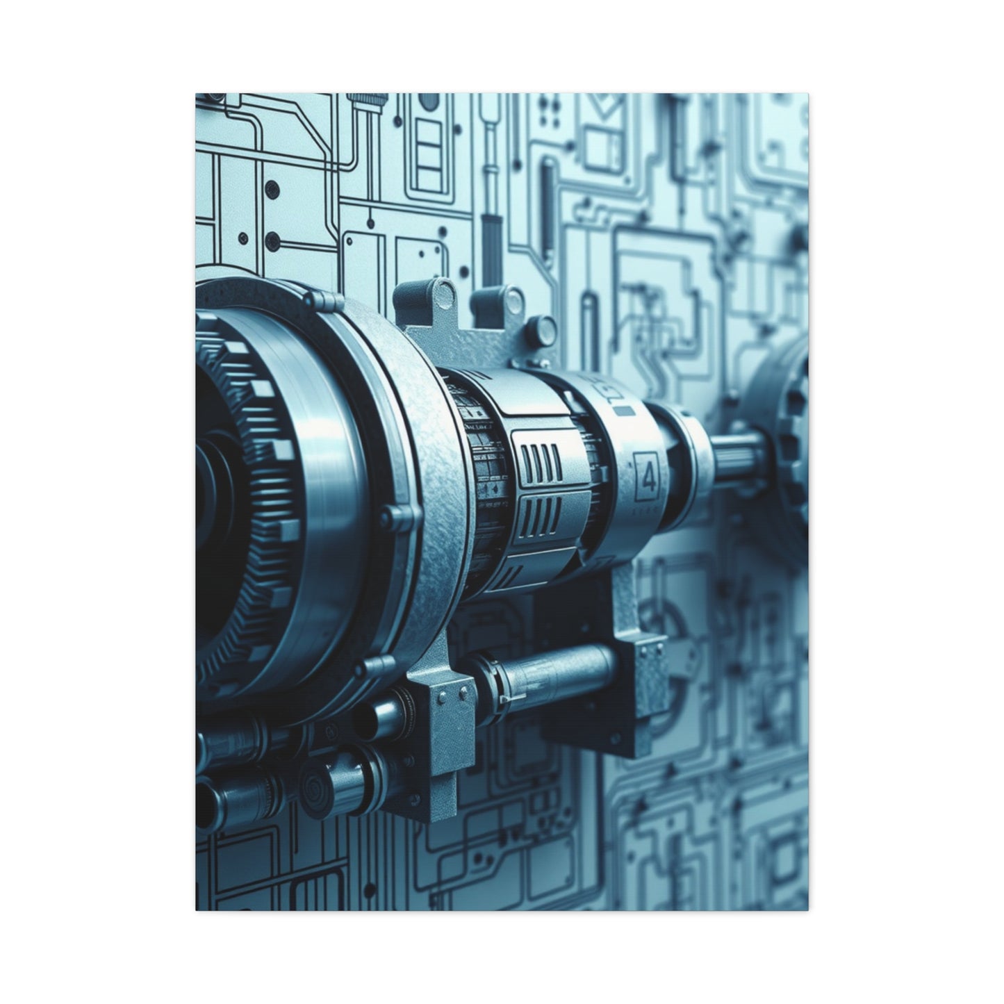 Engineering & Machinery Blueprints Art Supreme Gallery Wall Art & Canvas Print