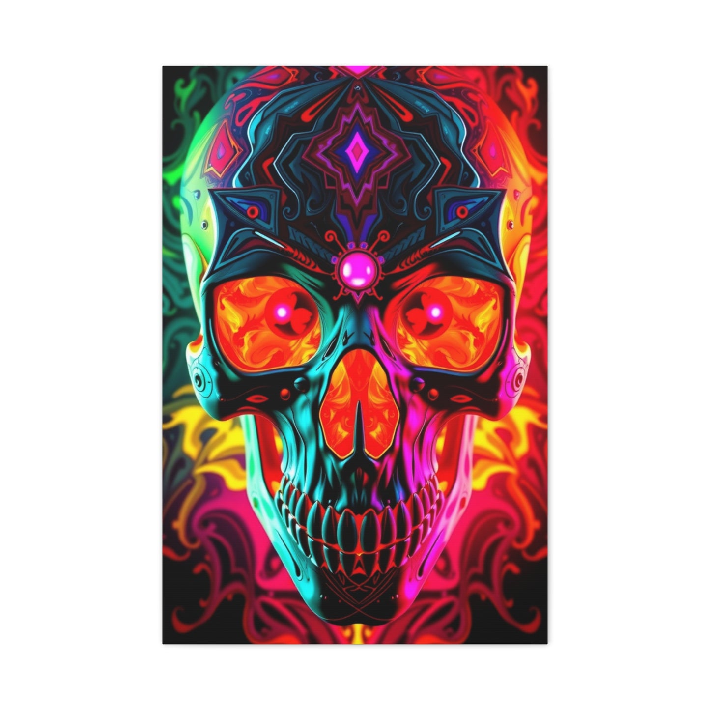 Supreme 3D Trippy Skull Art By Ali Gulec Art Collection Wall Art & Canvas Print