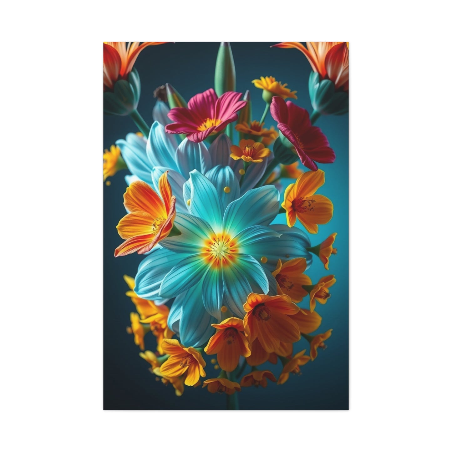 Ornate Flora Profile Wall Art & Canvas Print