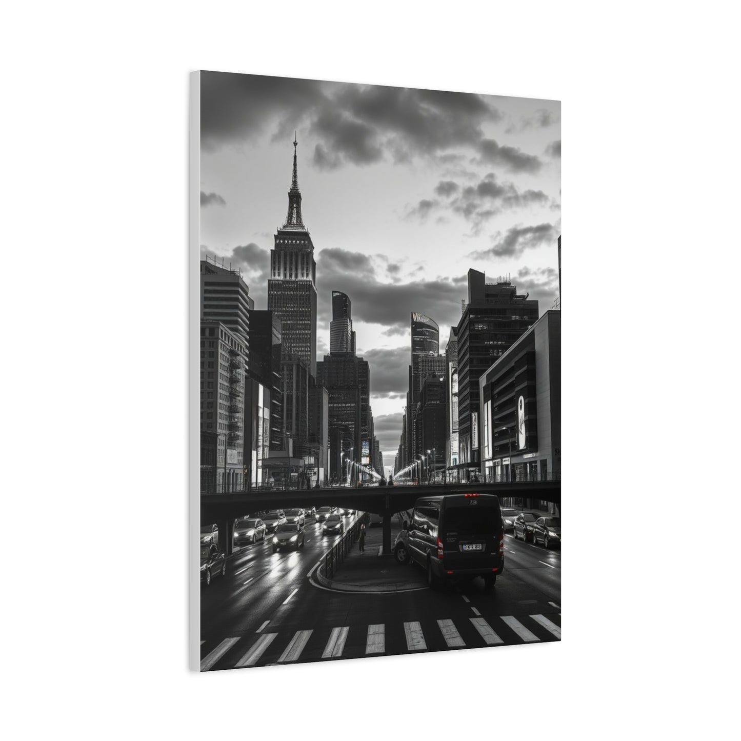 Black & White Cityscapes Art Refined Canvas Wall Art & Canvas Print