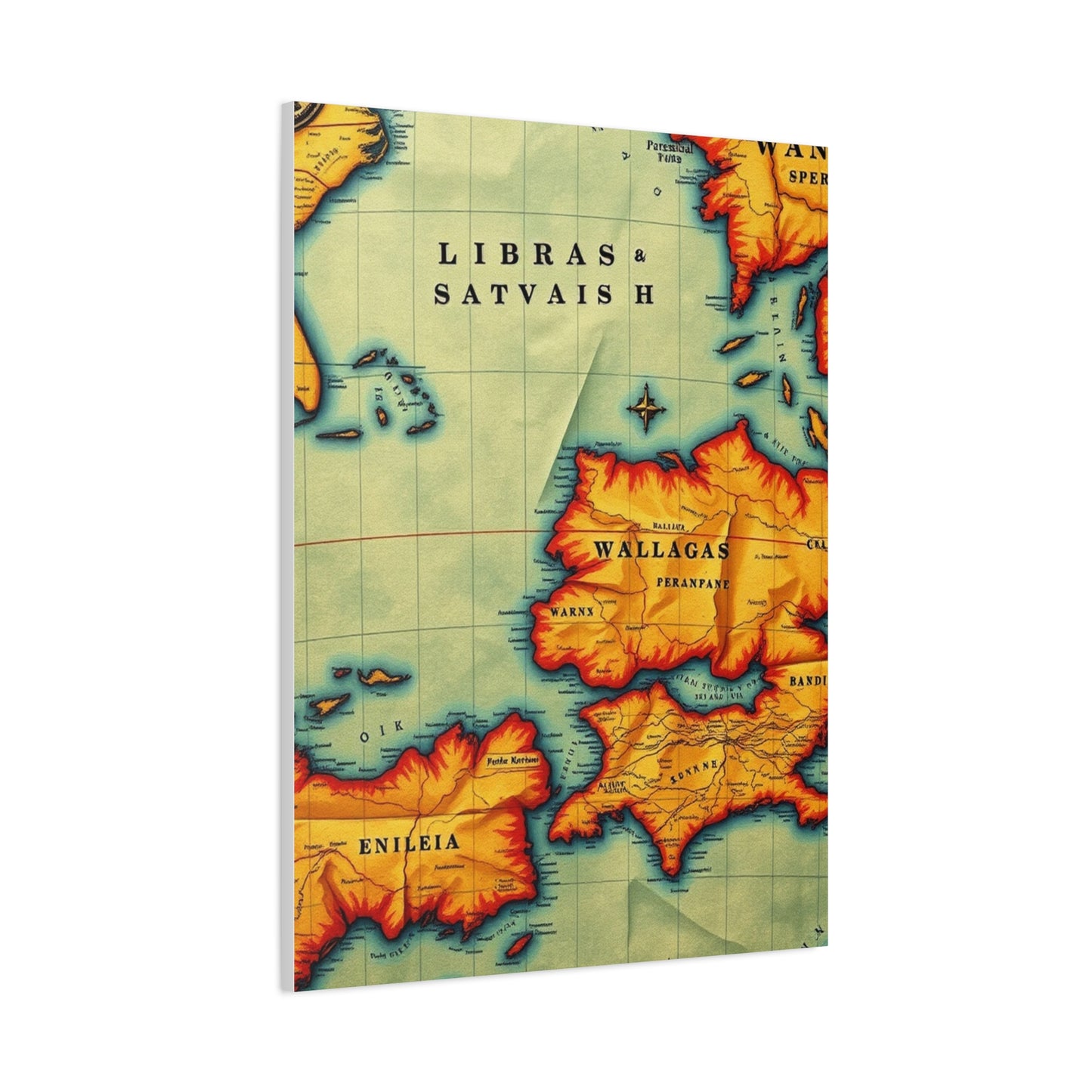 Antique Maps Art Refined Canvas Wall Art & Canvas Print