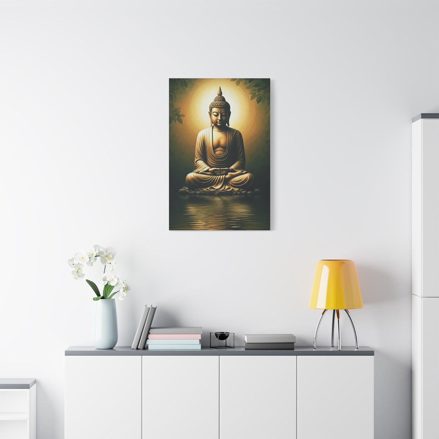 Golden Reflection Buddha Serenity Wall Art & Canvas Prints