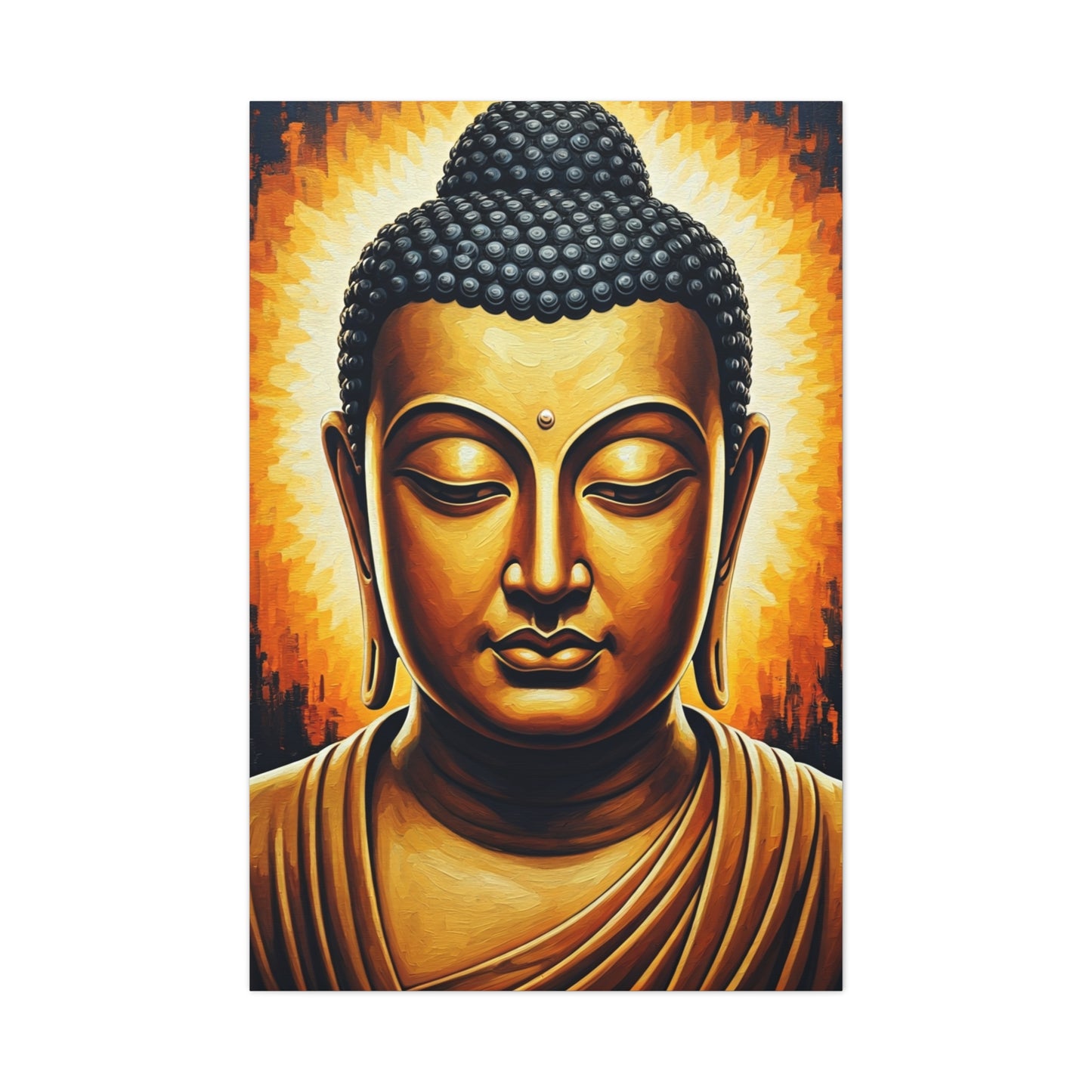 Golden Serenity Buddha Wall Art & Canvas Prints
