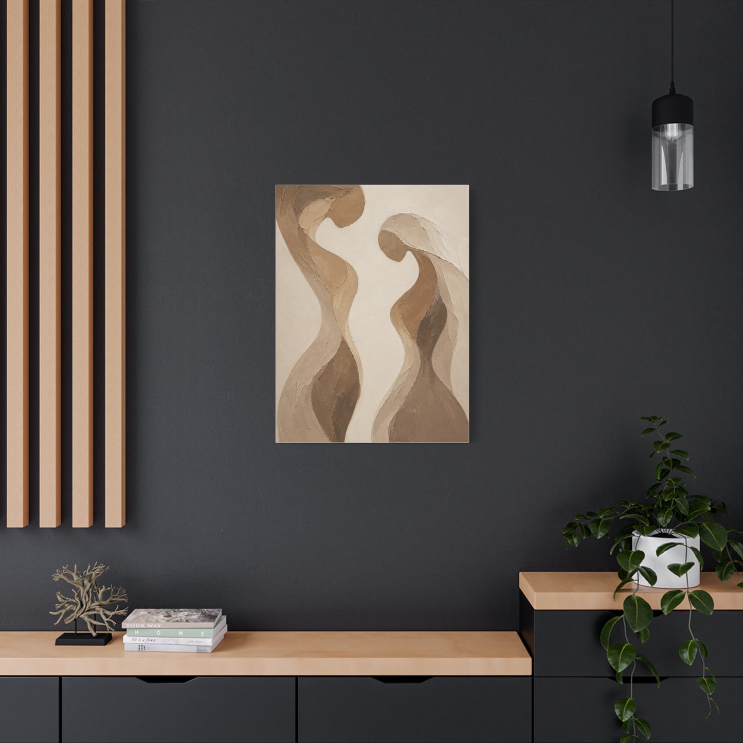 Abstract Earth Tone Lovers Flow Wall Art & Canvas Print
