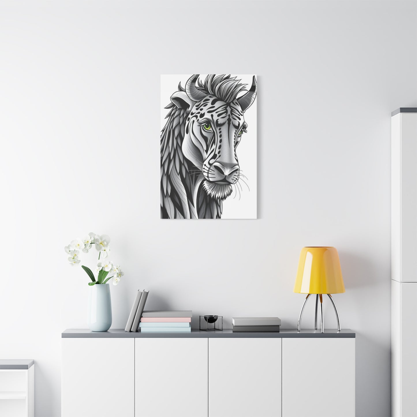 Supreme Black and White Illustrations Art Collection Wall Art & Canvas Print