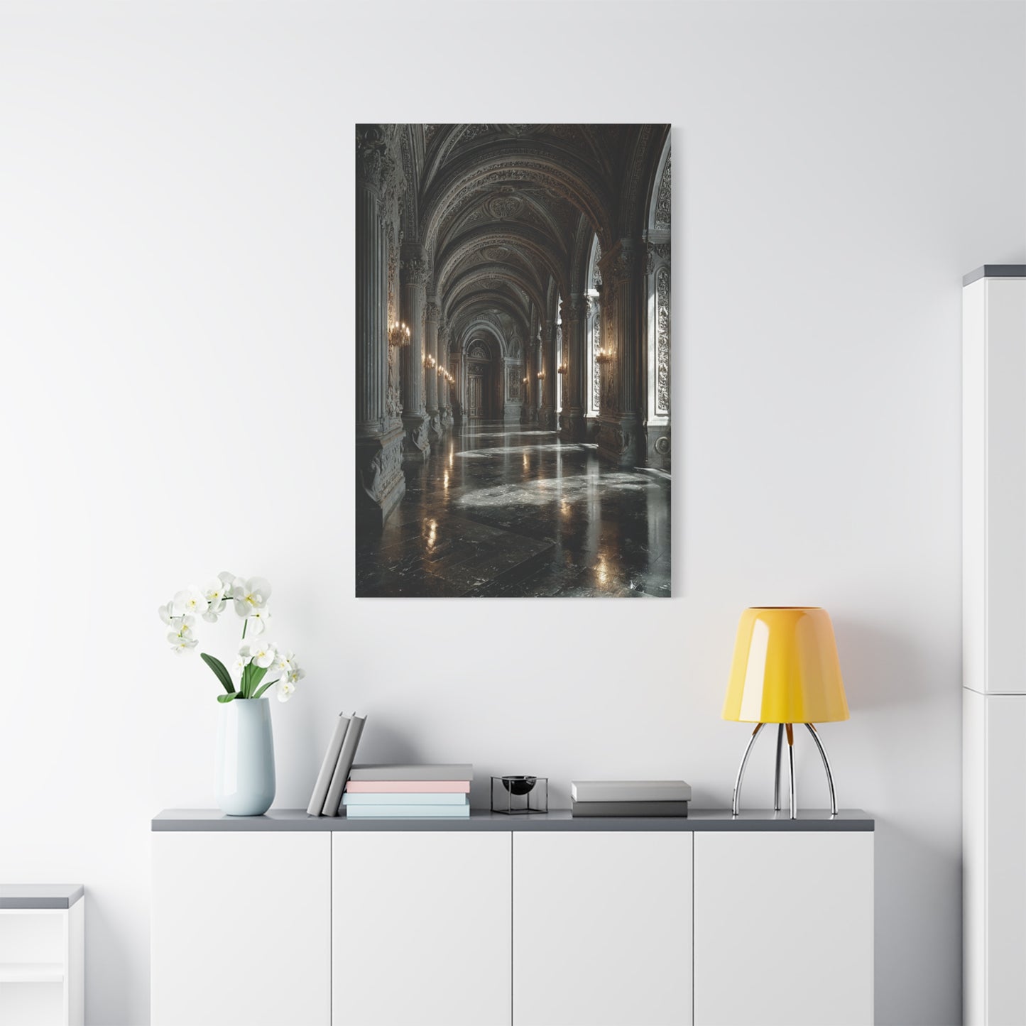 Grand Neoclassical Corridor Wall Art & Canvas Print