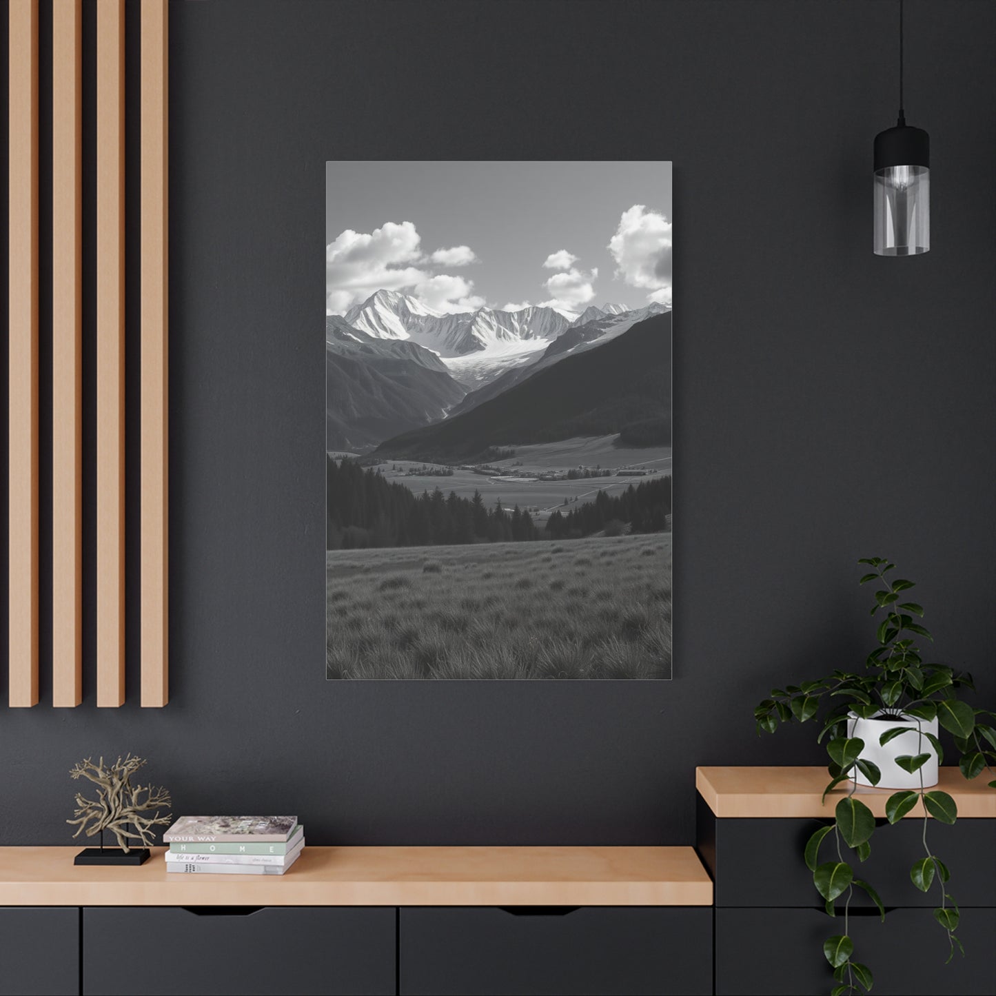 Elite Black & White Scenic Landscapes Art Vision Wall Art & Canvas Print