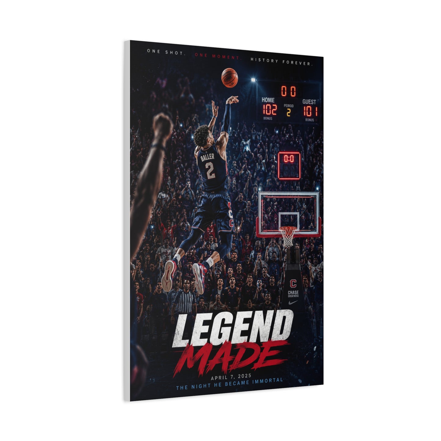 Legend Made Championship Basketball Sports Wall Art & Canvas Print