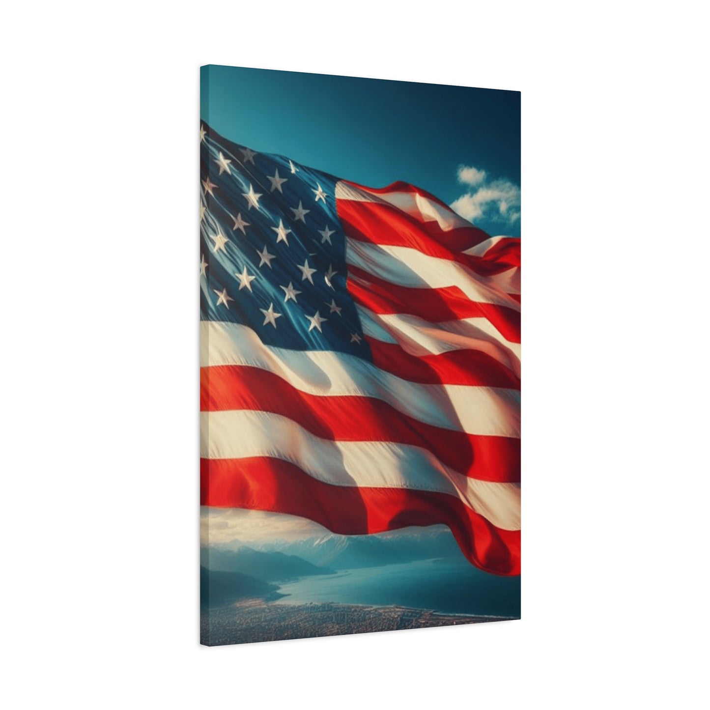 American Flag Waving Wall Art & Canvas Prints