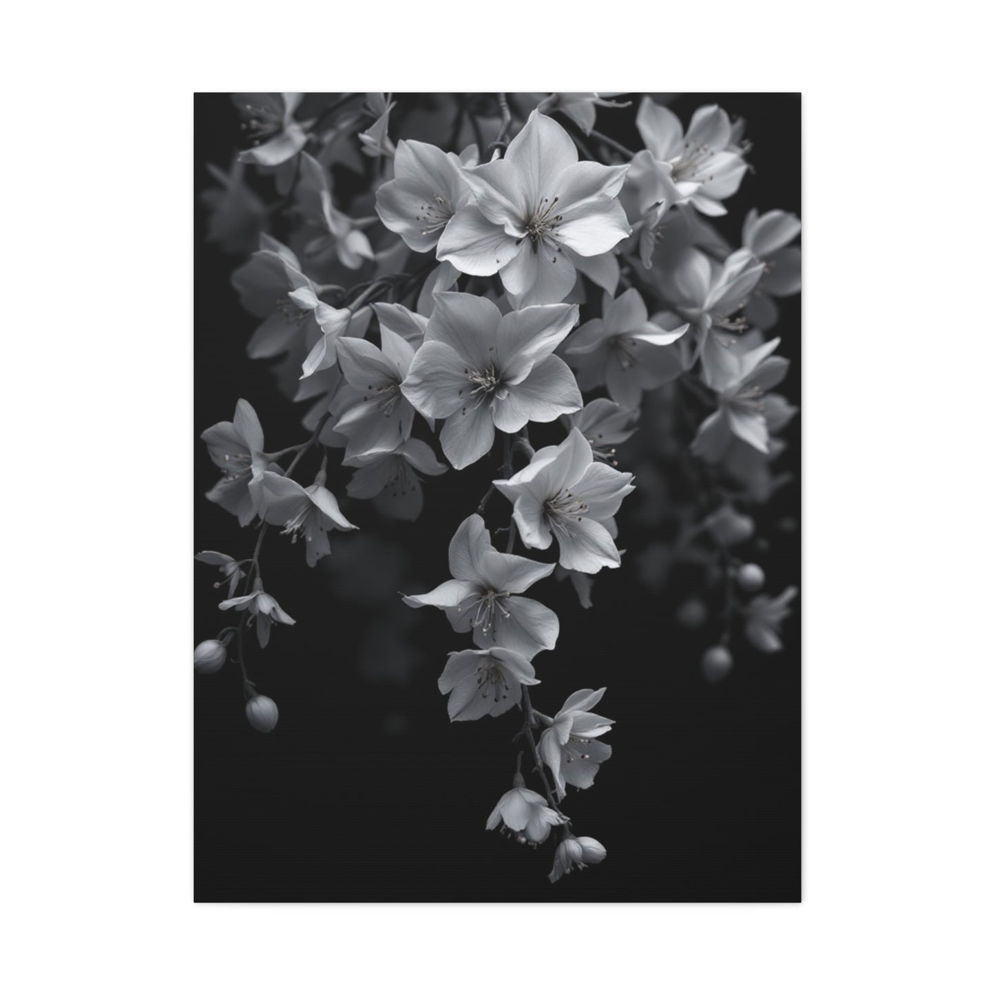 Cascading Cherry Blossom Branch Wall Art & Canvas Prints