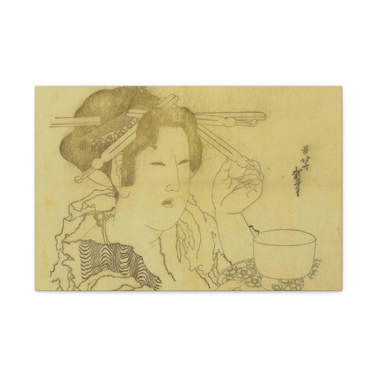 Katsushika Hokusai Woman With A Teacup Wall Art & Canvas Prints