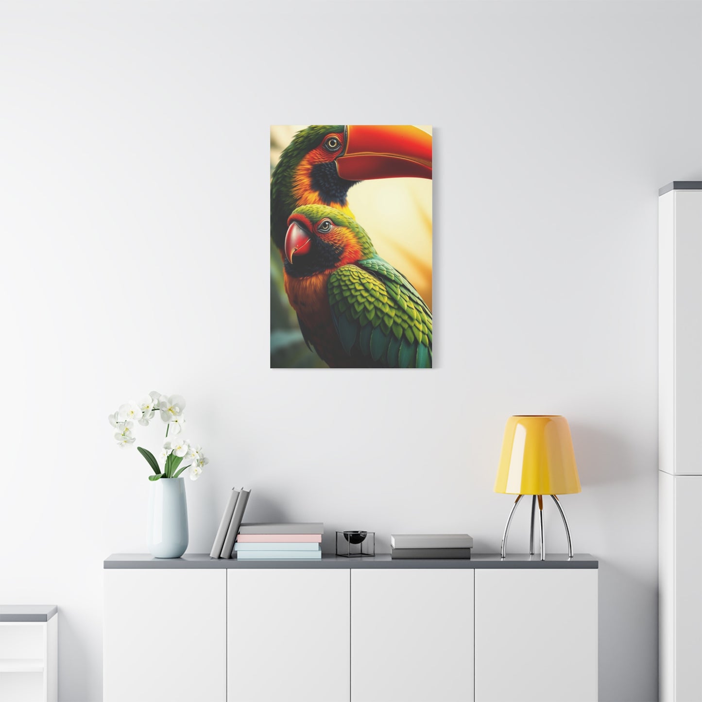 Masterpiece Tropical Birds Art Vision Wall Art & Canvas Print