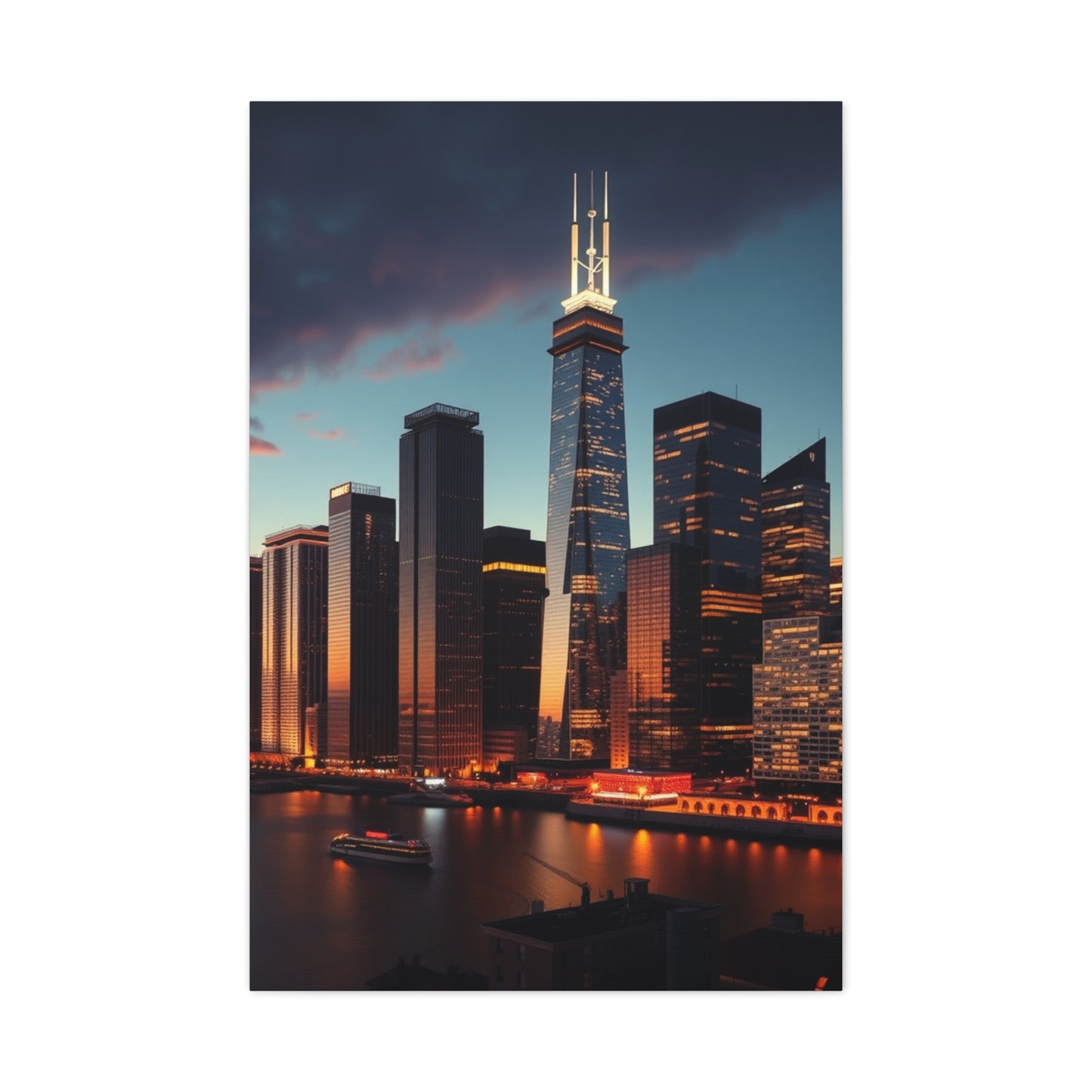 Chicago Skylines Art Supreme Gallery Wall Art & Canvas Print