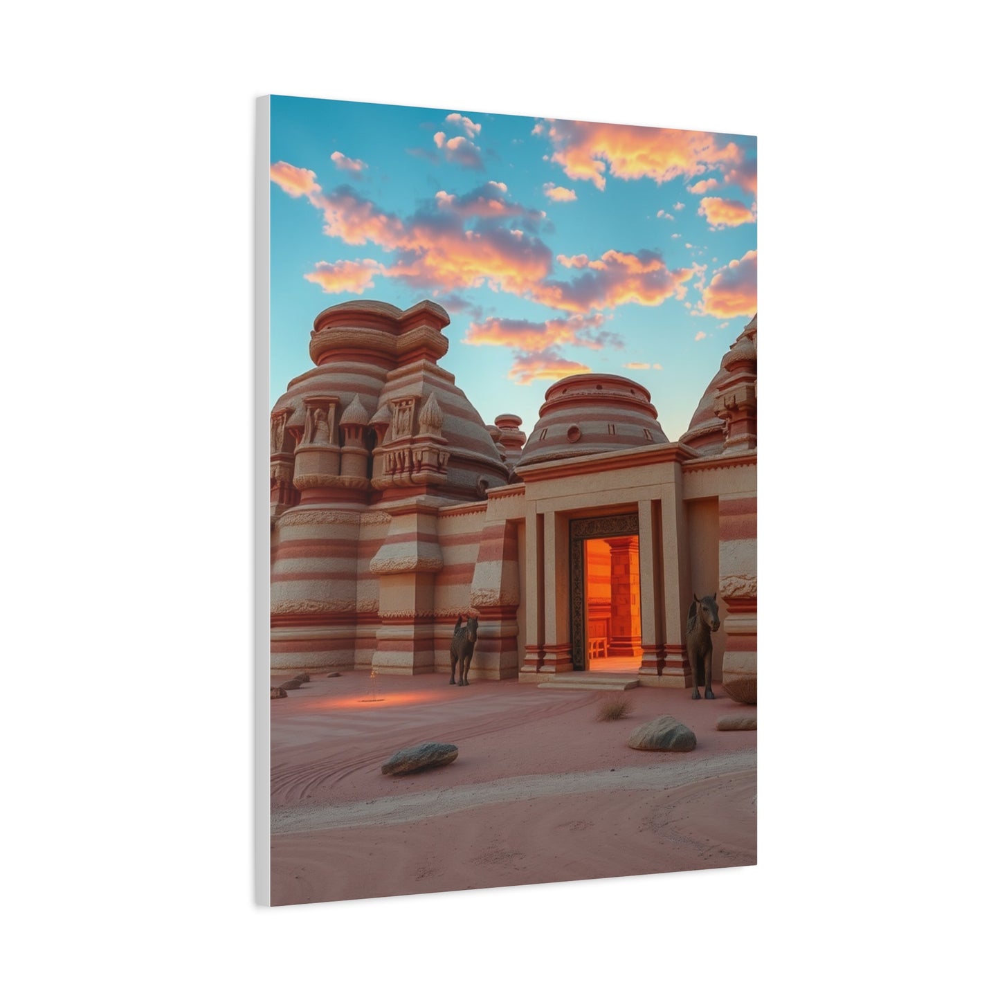 Sunlit Oasis Tableau Wall Art & Canvas Print