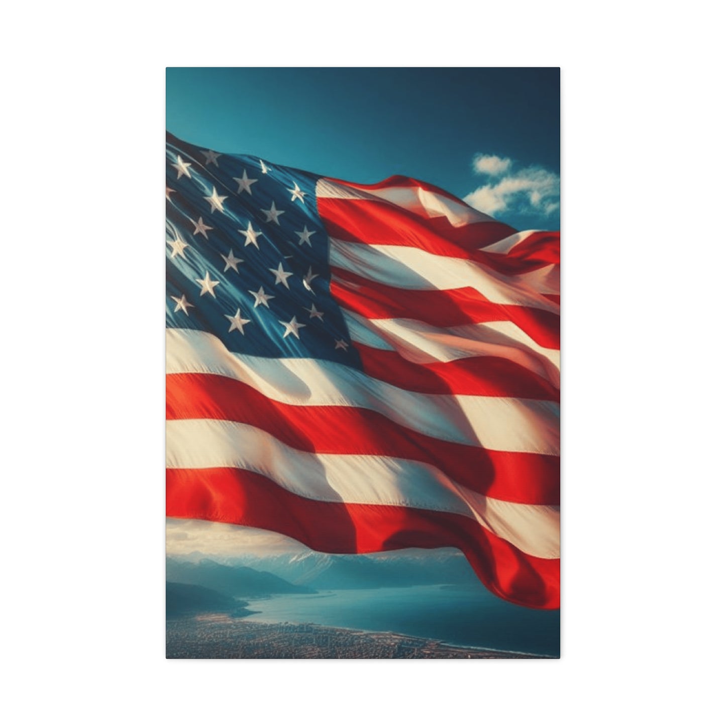 American Flag Waving Wall Art & Canvas Prints