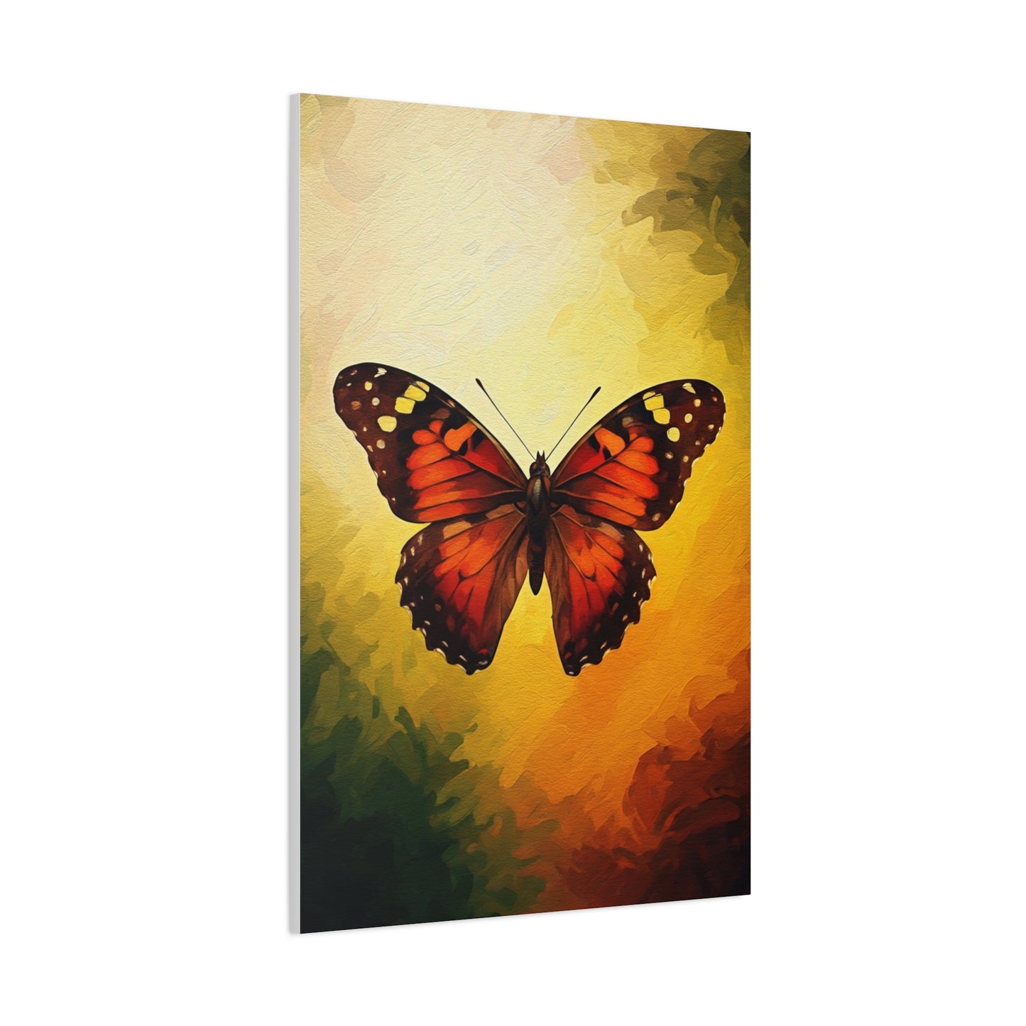 Radiant Sunset Butterfly Portrait Wall Art & Canvas Prints