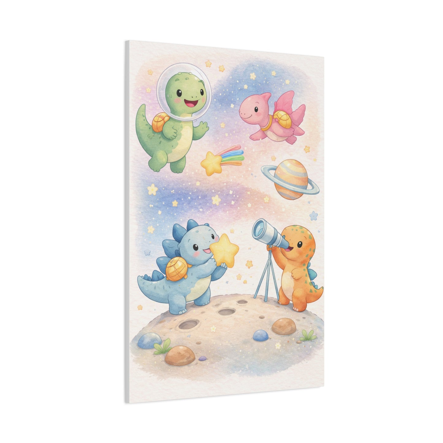 Cosmic Dinosaur Adventure Wall Art & Canvas Print