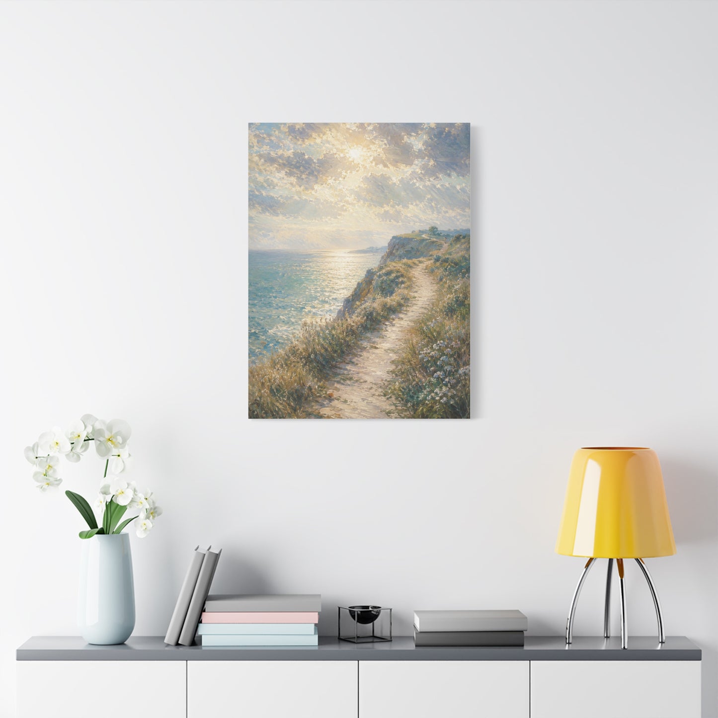 Psalm 27 Coastal Light Scripture Wall Art & Canvas Print