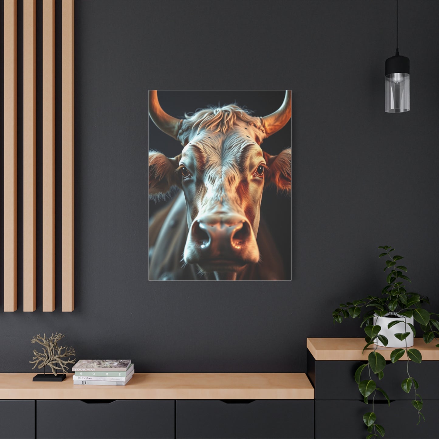 Bovine Elegance Canvas wall art & canvas print