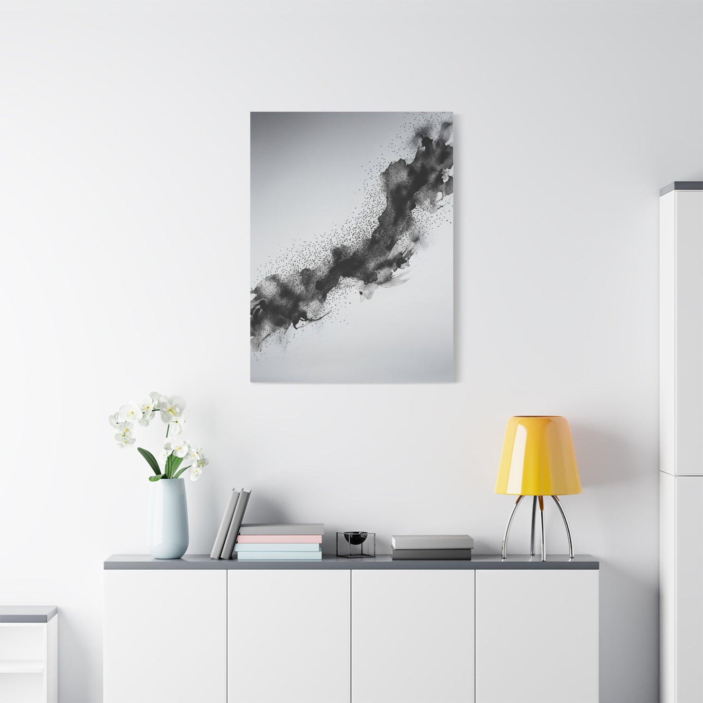 Abstract Ink Motion Romance Minimal Wall Art & Canvas Print