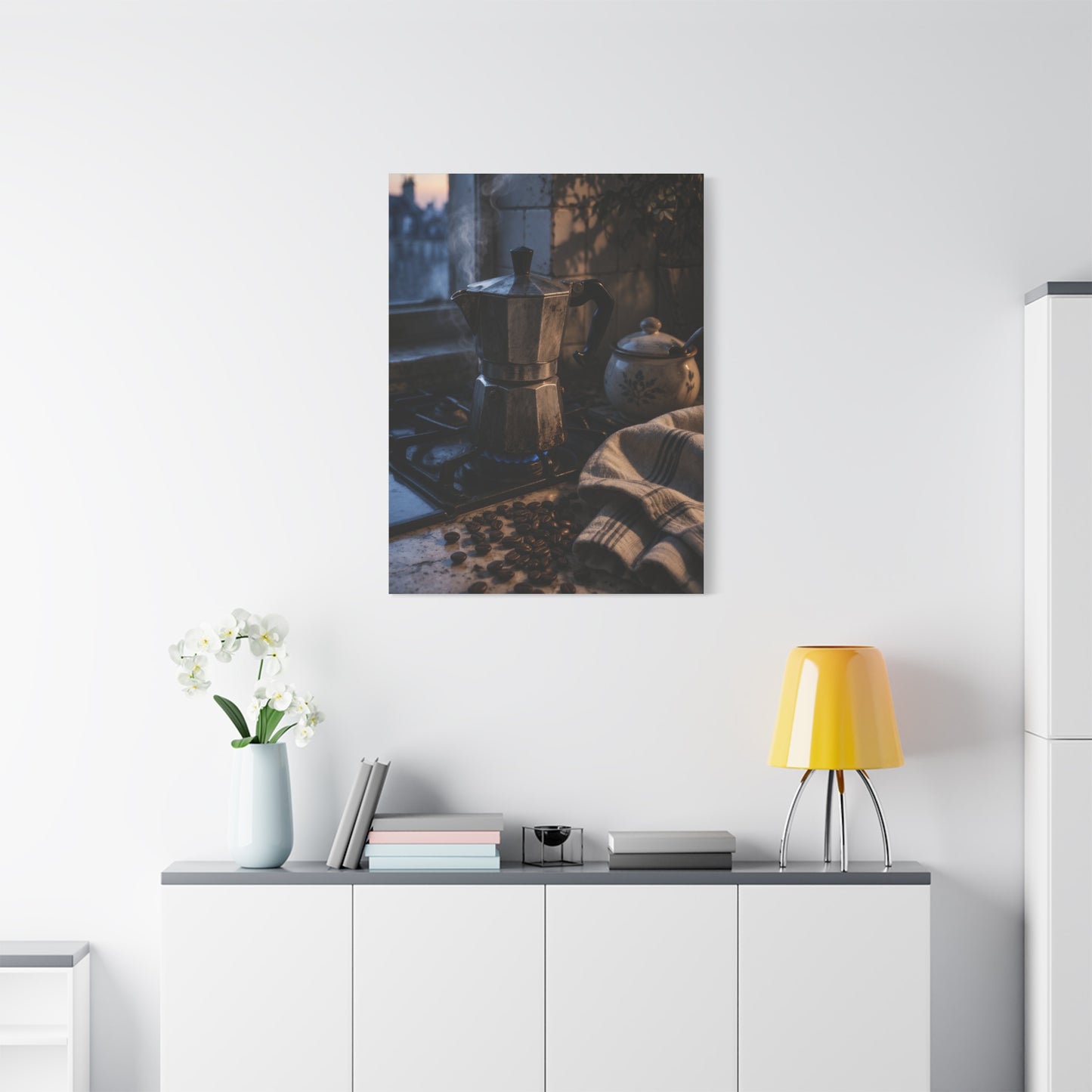 Italian Moka Pot Morning Ritual Wall Art & Canvas Print