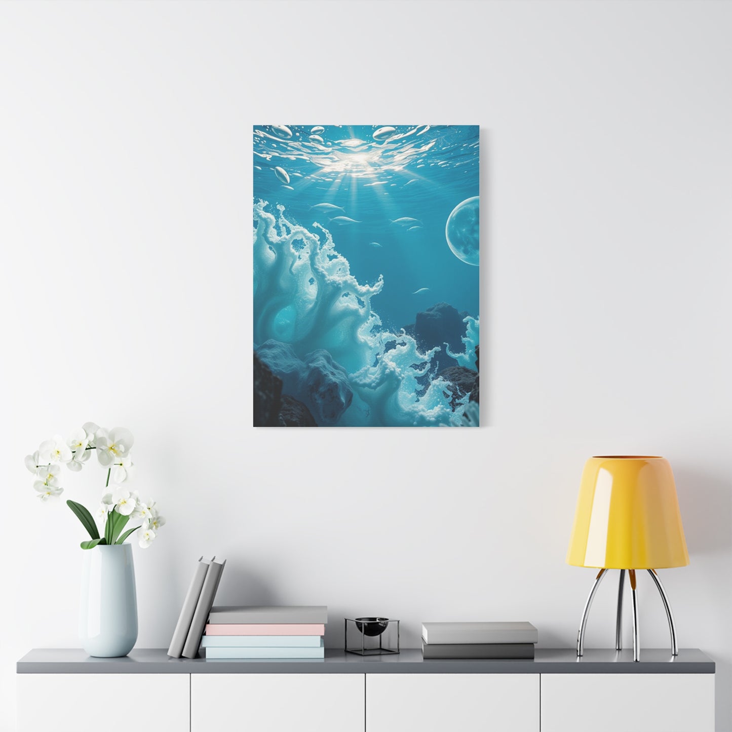 Cerulean Dreamscape Artwork Wall Art & Canvas Print