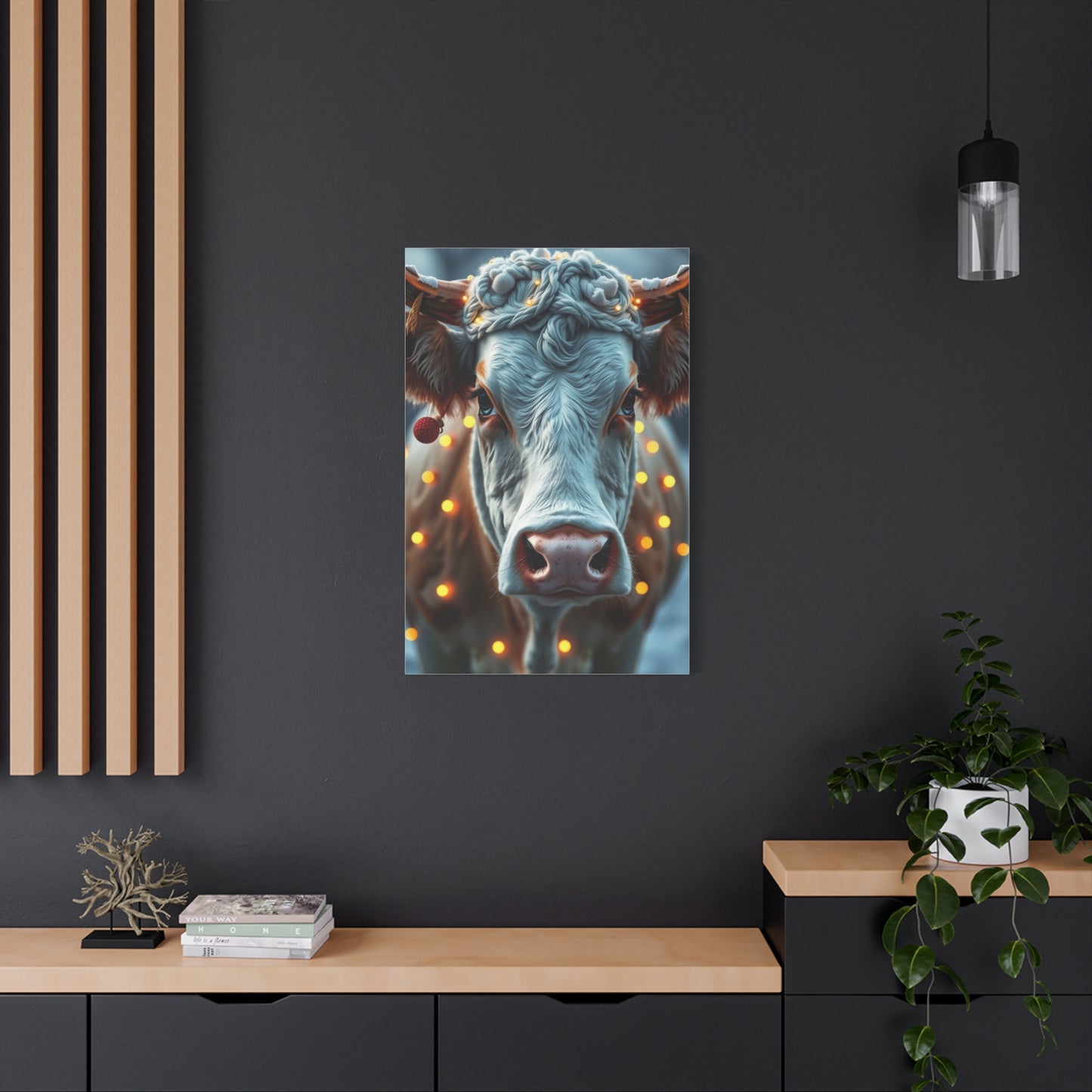 Vision Christmas Cow Art Art Wall Art & Canvas Print