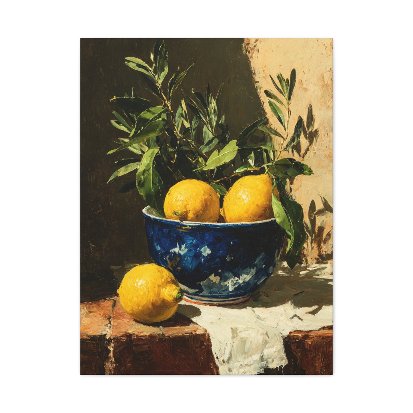 Sicilian Lemon Bowl Still Life Wall Art & Canvas Print