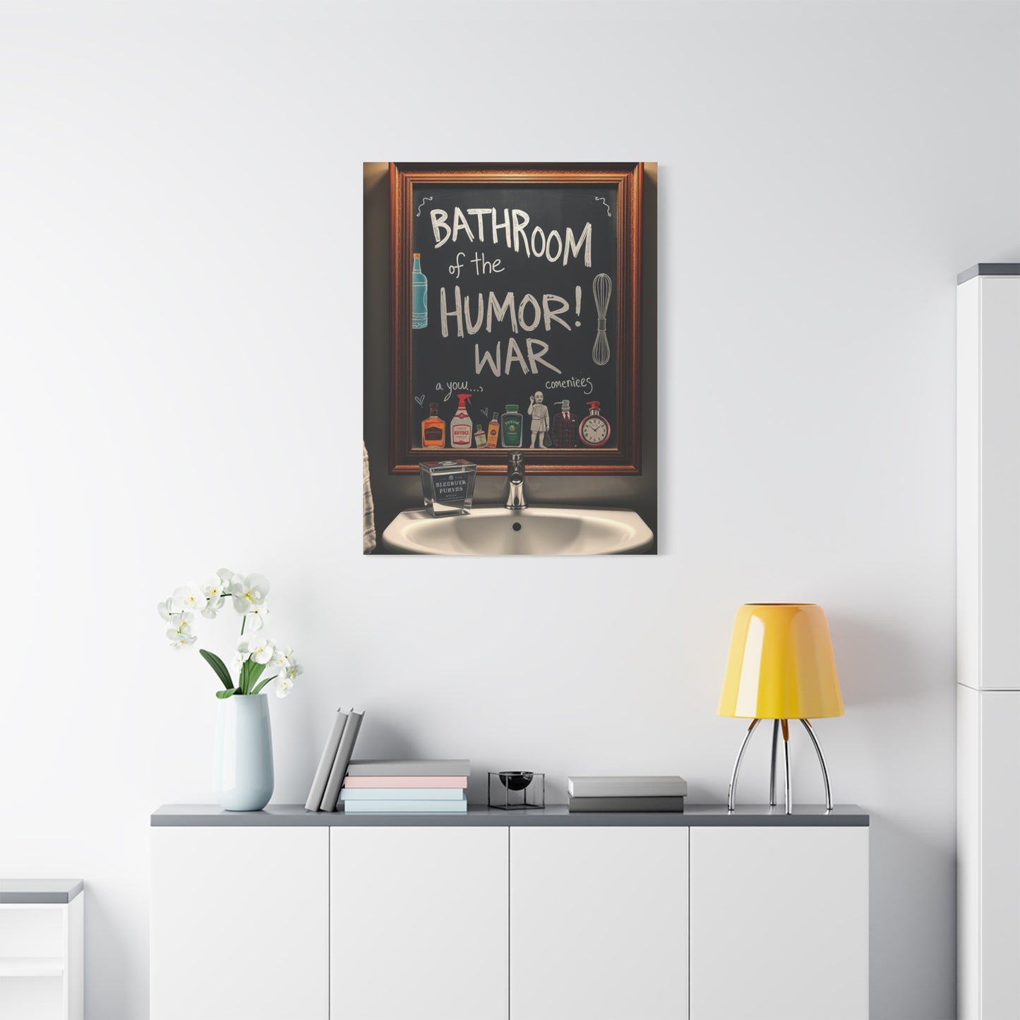 Bathroom Humor Art Luxury Canvas Wall Art & Canvas Print