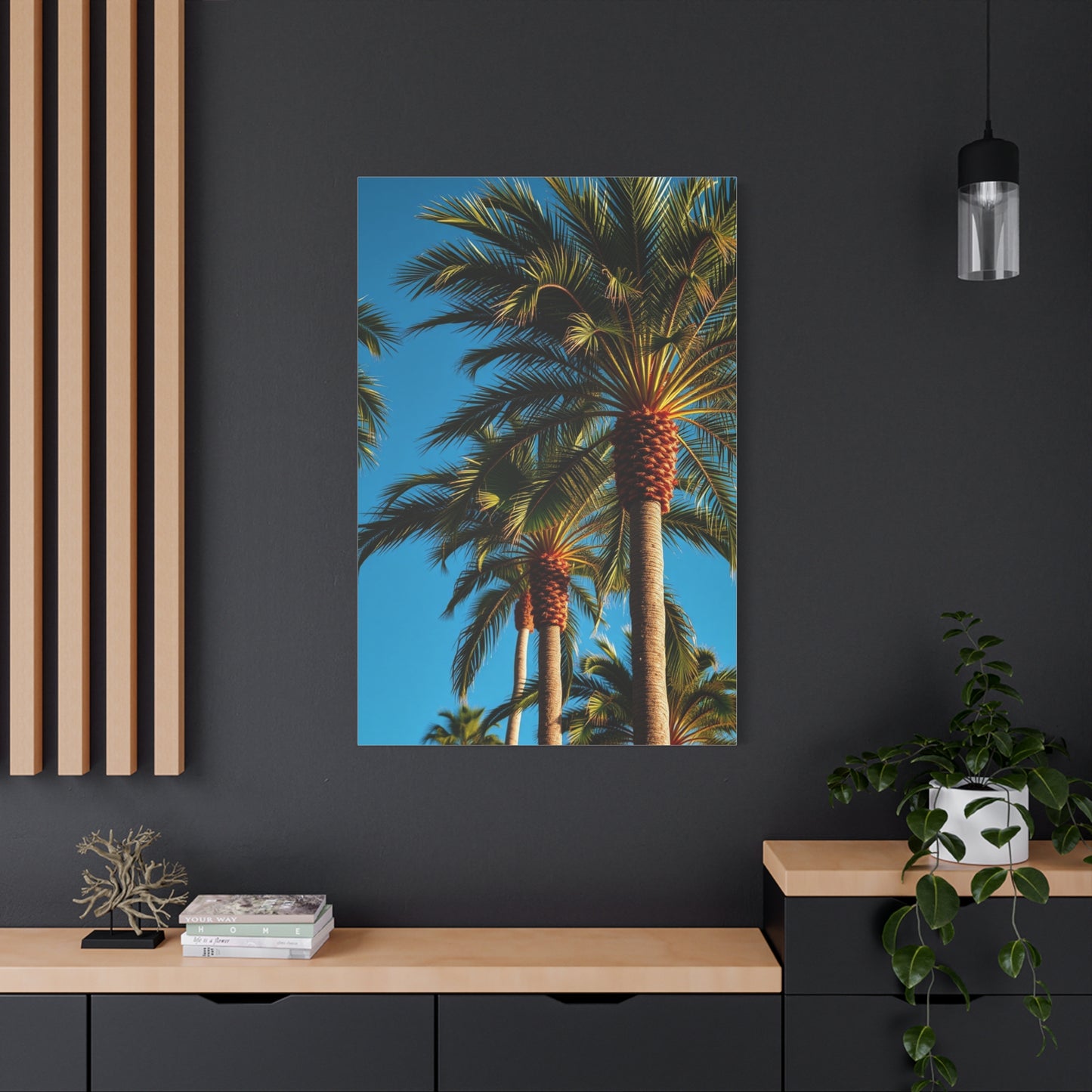 Palatial Palms Portrait Wall Art & Canvas Print