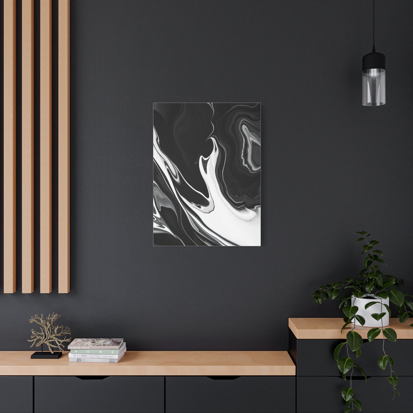 Black and White Abstract Art Luxury Canvas Wall Art & Canvas Print