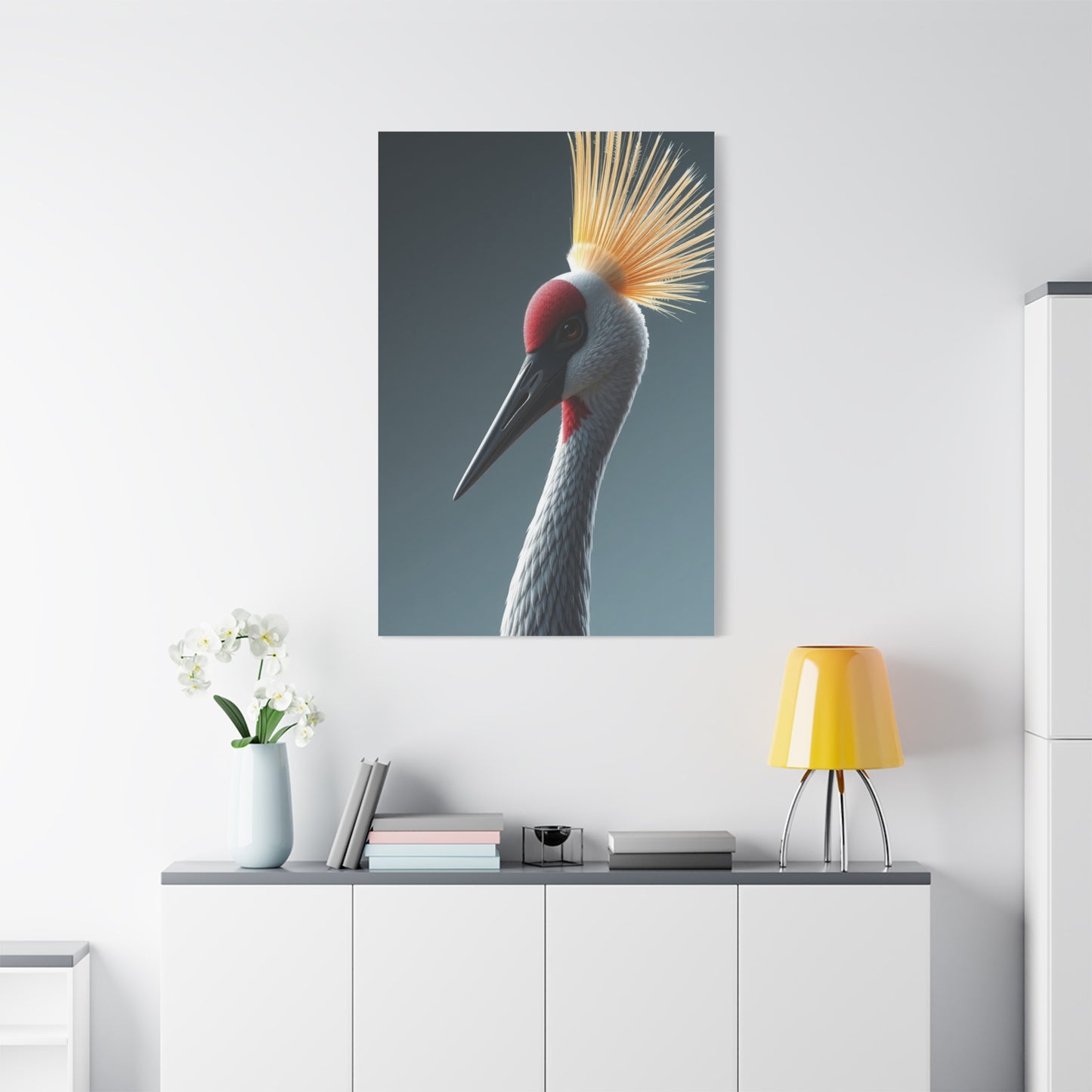 Crane Bird Art Luxury Canvas Wall Art & Canvas Print