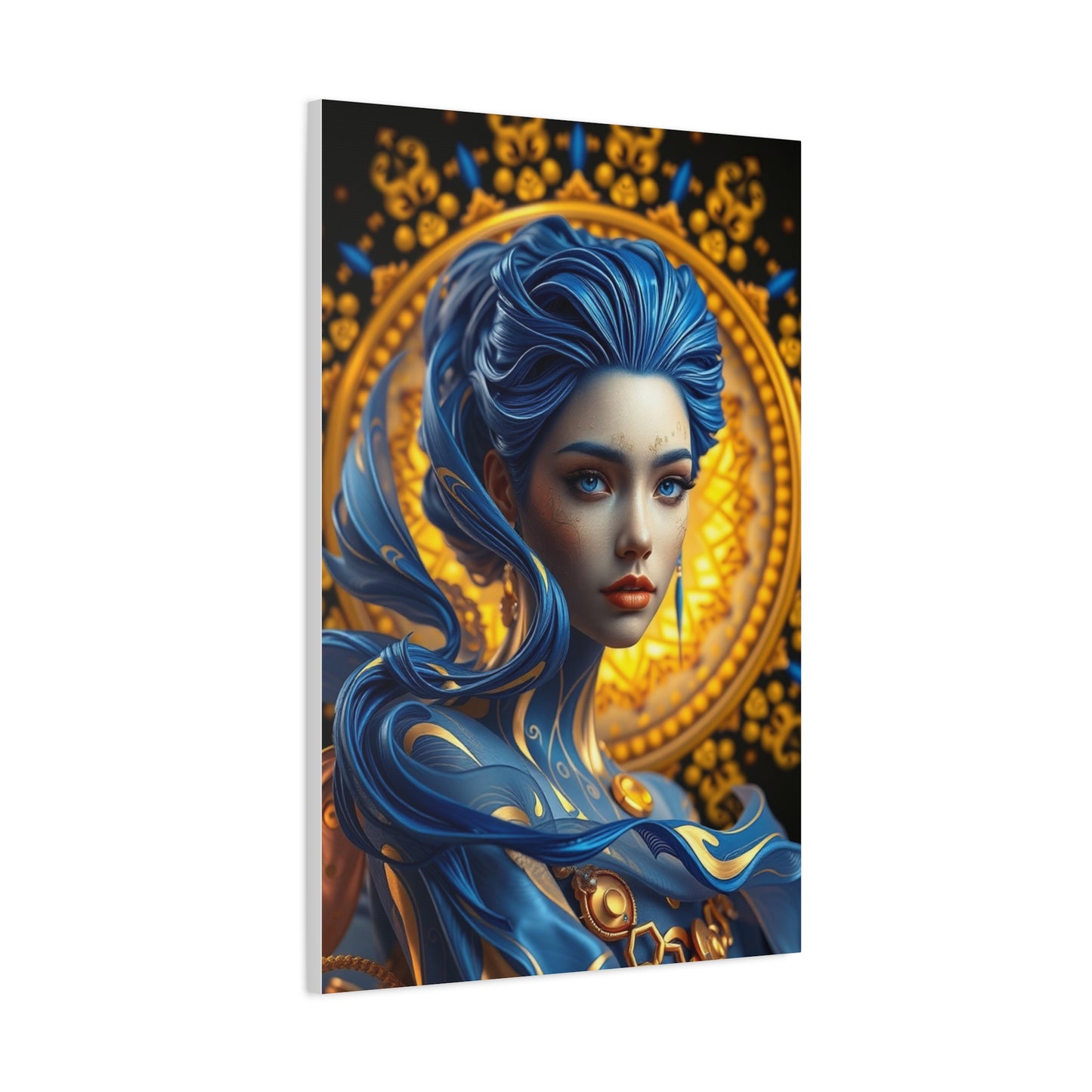 Blue & Gold Art Supreme Gallery Wall Art & Canvas Print