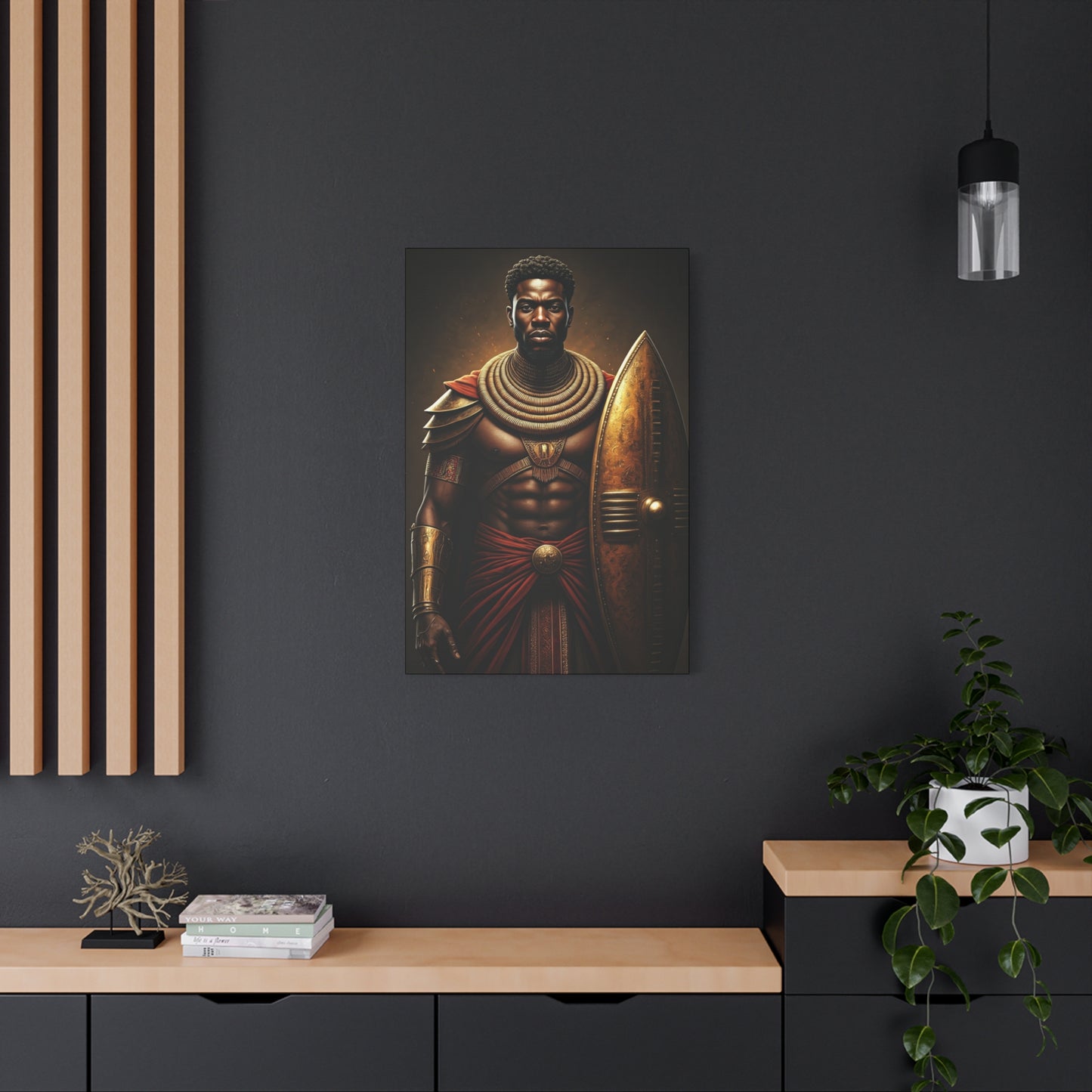 African Warrior Shield Legend Wall Art & Canvas Prints