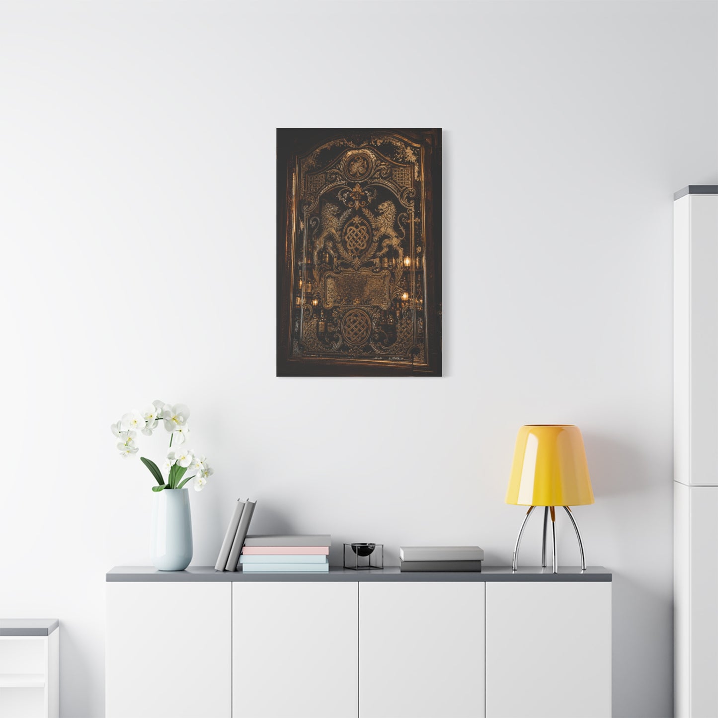 Victorian Ornate Bar Mirror Wall Art & Canvas Print
