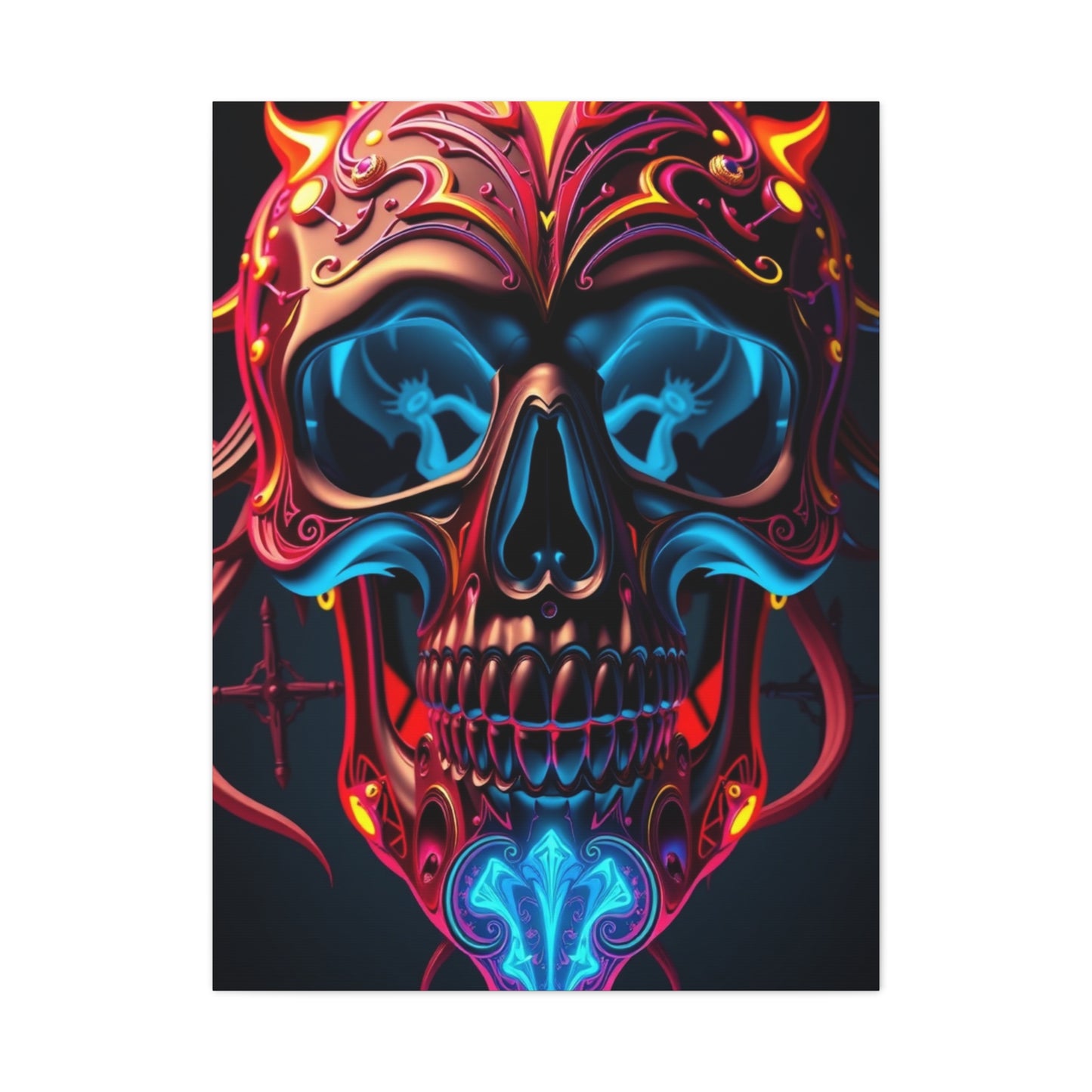 Supreme 3D Trippy Skull Art By Ali Gulec Art Collection Wall Art & Canvas Print