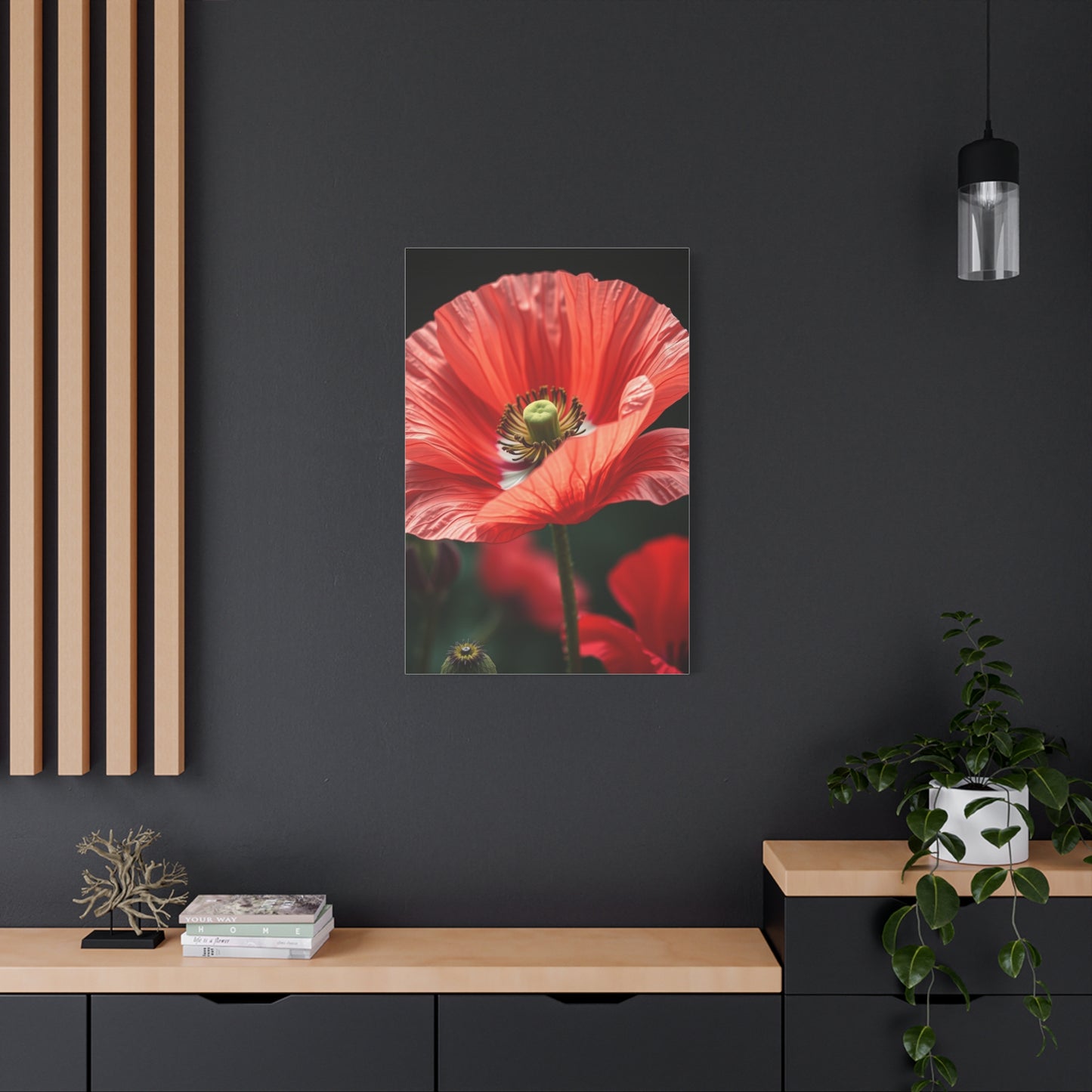 Poppy Flower Art Refined Canvas Wall Art & Canvas Print