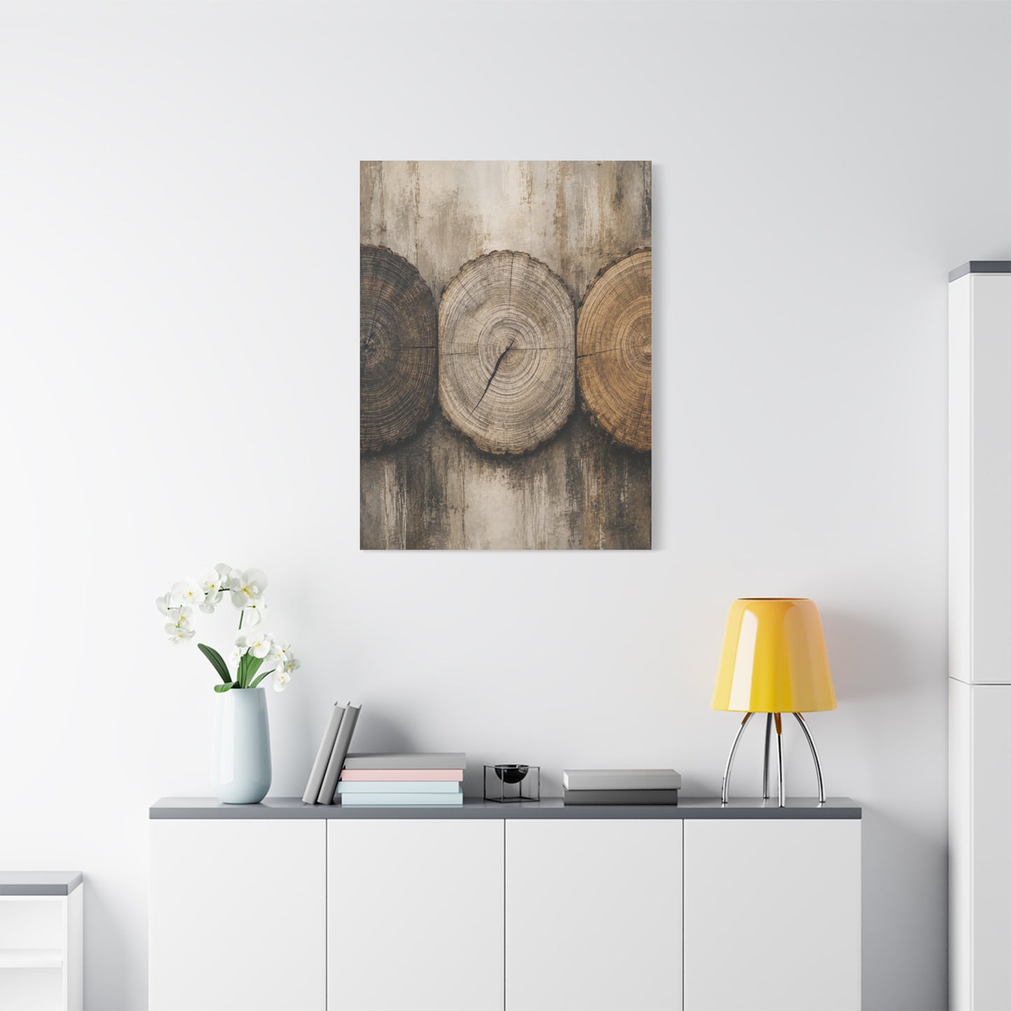 Natural Wood Grain Tree Rings Abstract Trees Wall Art & Canvas Print