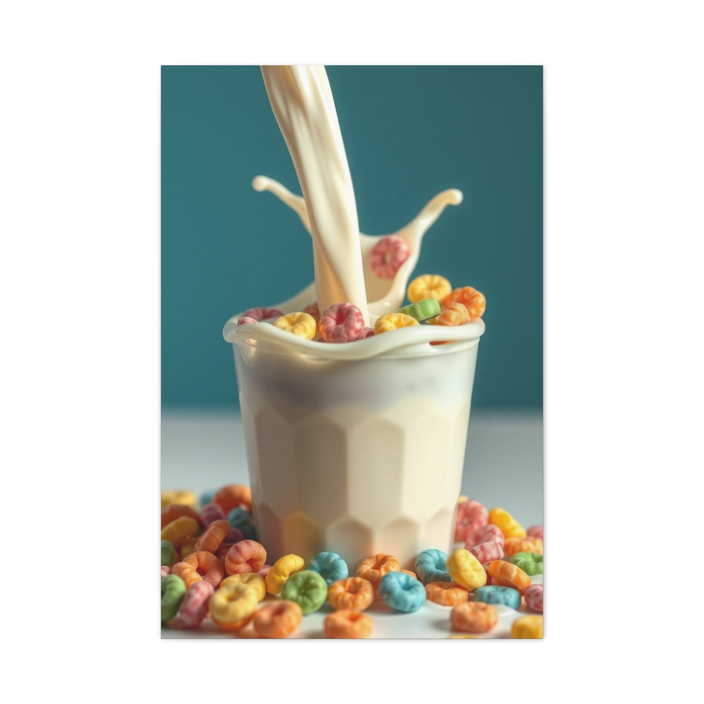 Ethereal Loops in Cream Canvas Wall Art & Canvas Print