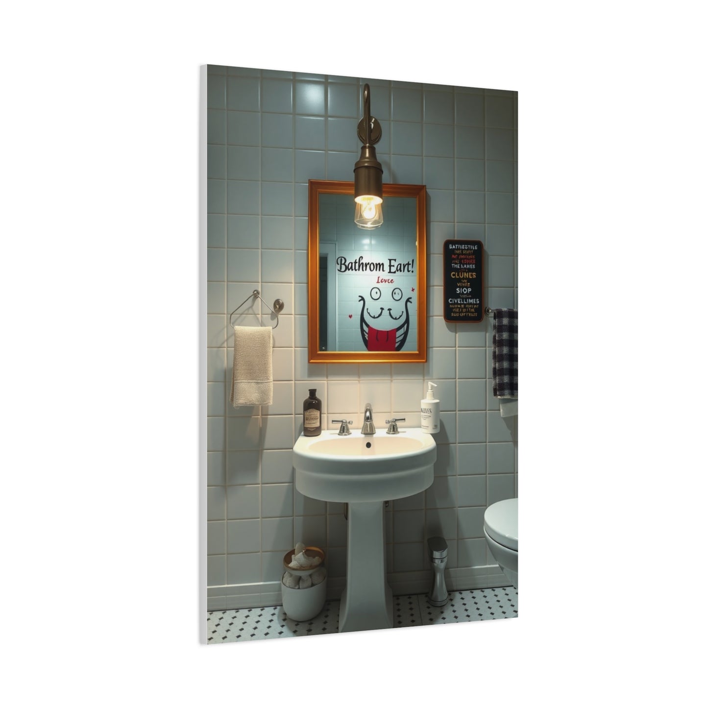 Bathroom Humor Art Refined Canvas Wall Art & Canvas Print