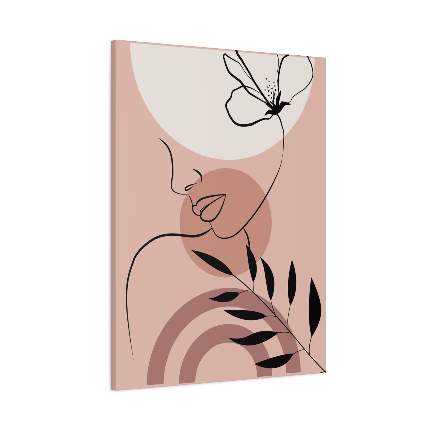 Lady Flower Leaves Deco Wall Art & Canvas Prints