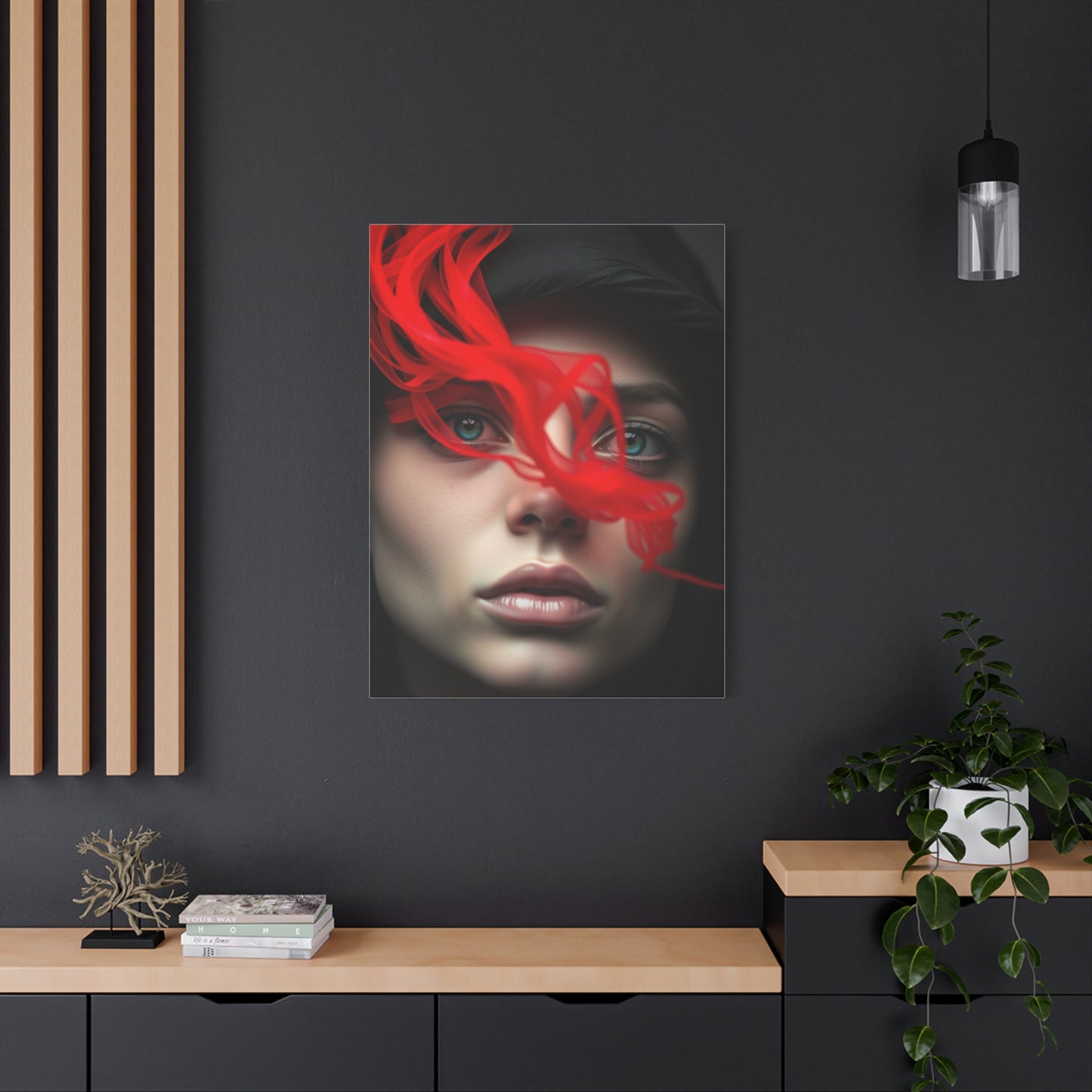 Masterpiece Black, White & Red Art Vision Wall Art & Canvas Print