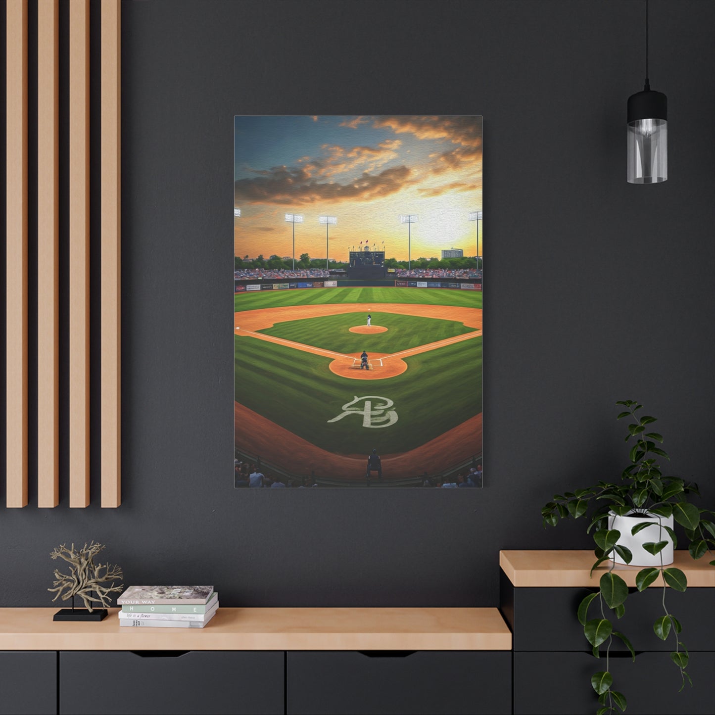 Sunset Baseball Field Peaceful Sports Landscape Wall Art & Canvas Prints